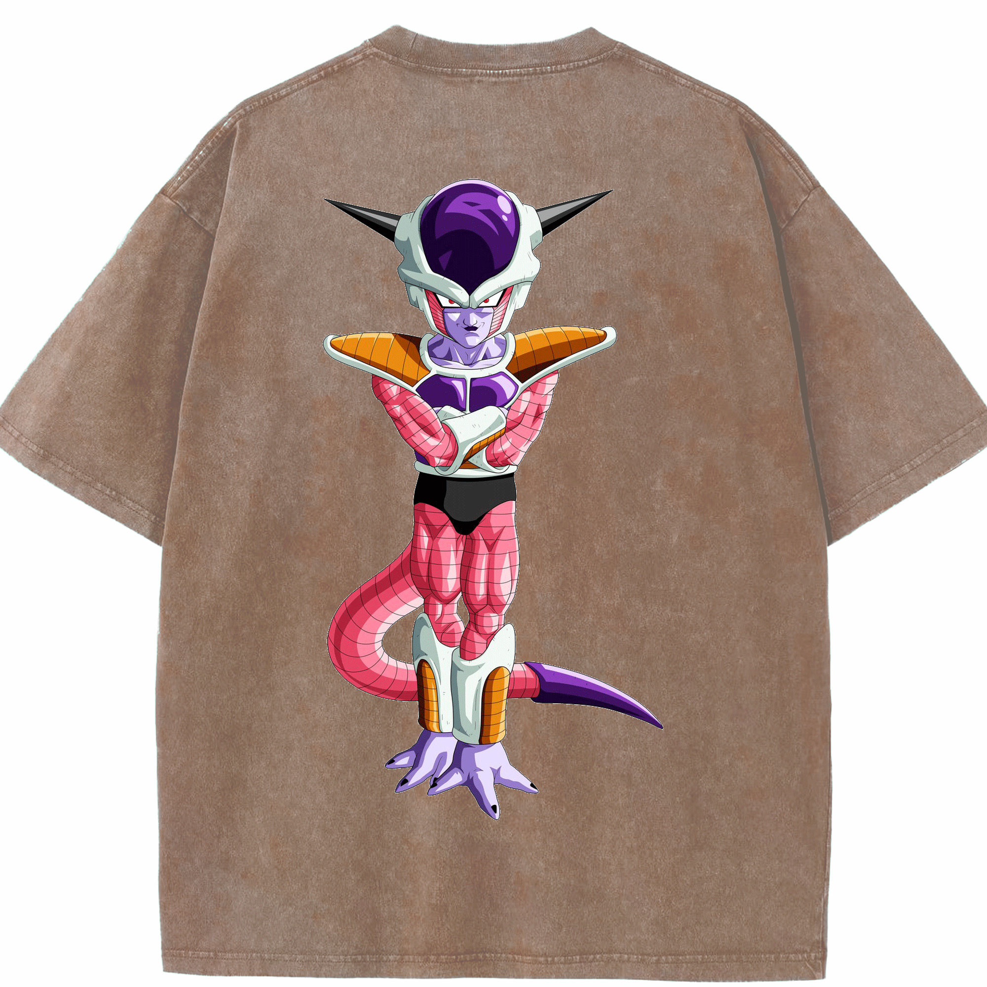 （画像用） ドラゴンボール フリーザ DRAGON BALL Frieza 綿100% ヴィンテージ風 半袖Tシャツ（背面プリント）