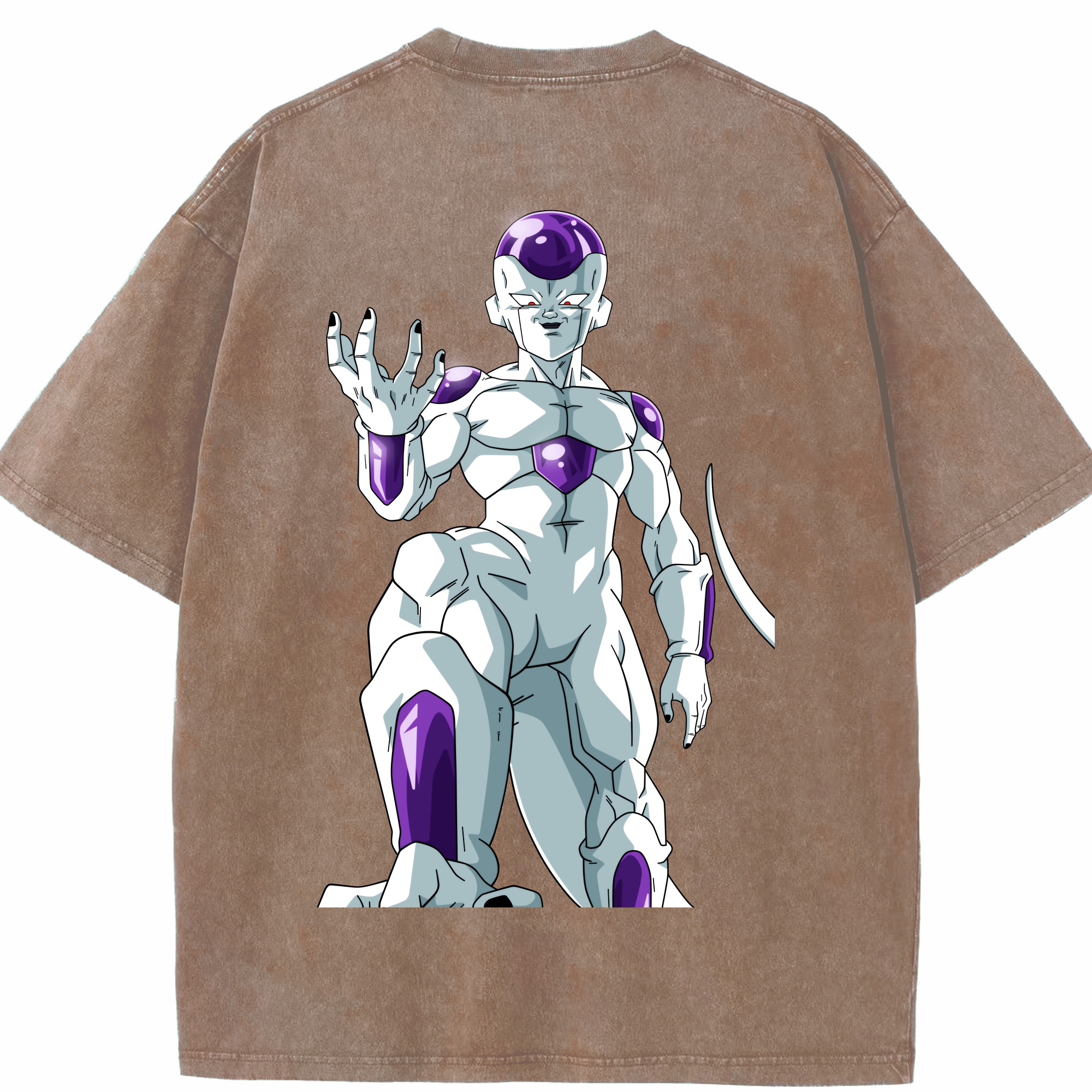 （画像用） ドラゴンボール フリーザ DRAGON BALL Frieza 綿100% ヴィンテージ風 半袖Tシャツ（背面プリント）