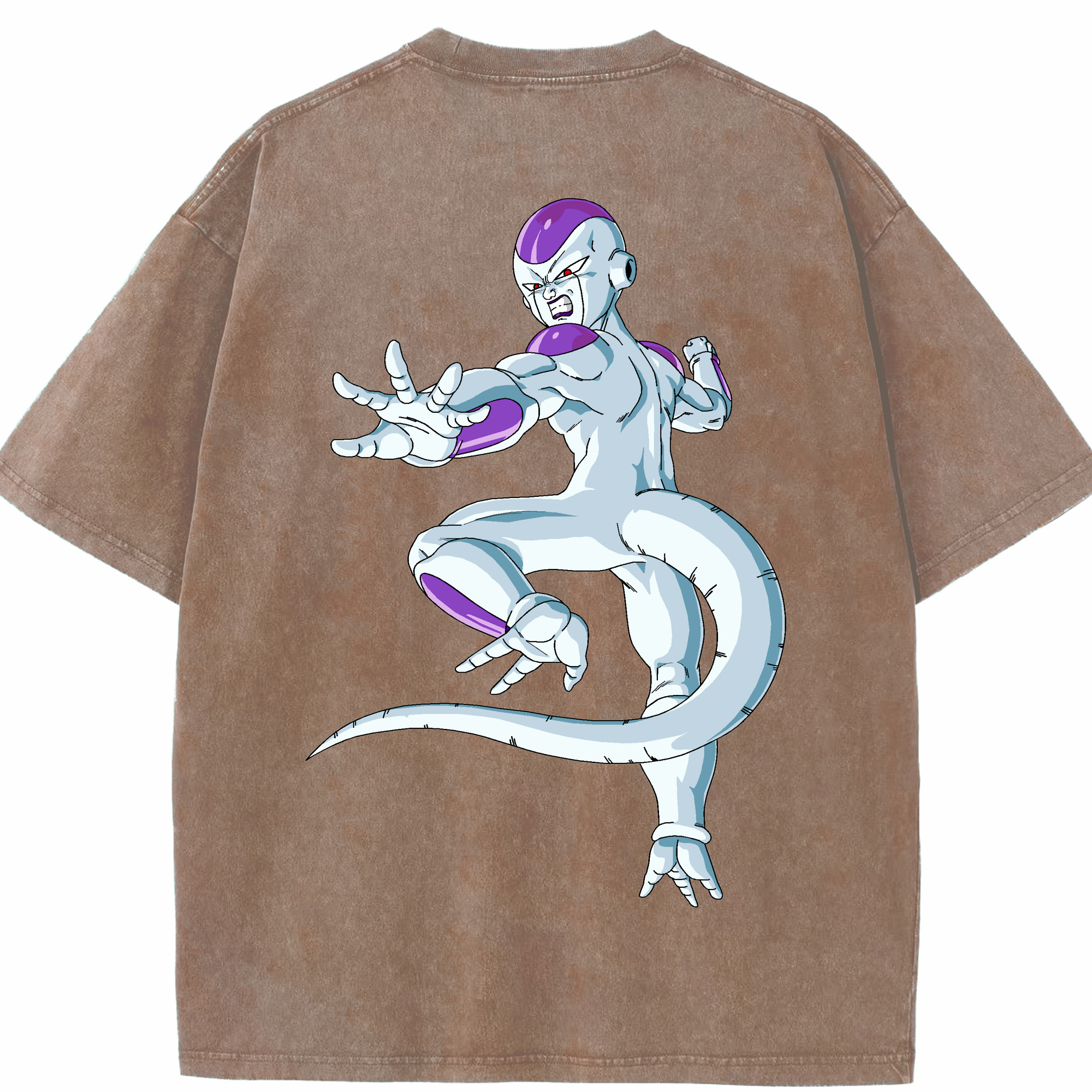 （画像用） ドラゴンボール フリーザ DRAGON BALL Frieza 綿100% ヴィンテージ風 半袖Tシャツ（背面プリント）