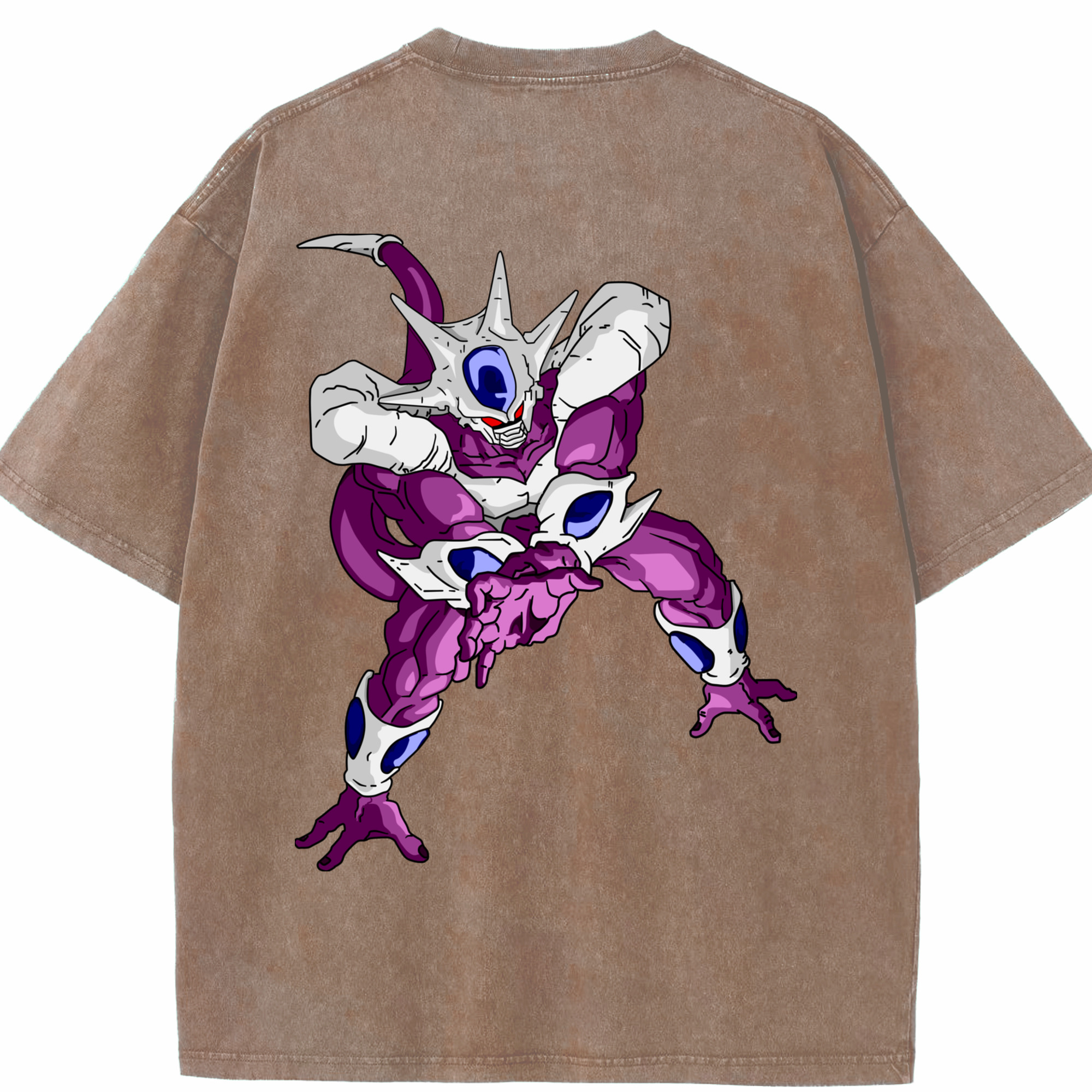 （画像用） ドラゴンボール クウラ DRAGON BALL Cooler Coora 綿100% ヴィンテージ風 半袖Tシャツ（背面プリント）