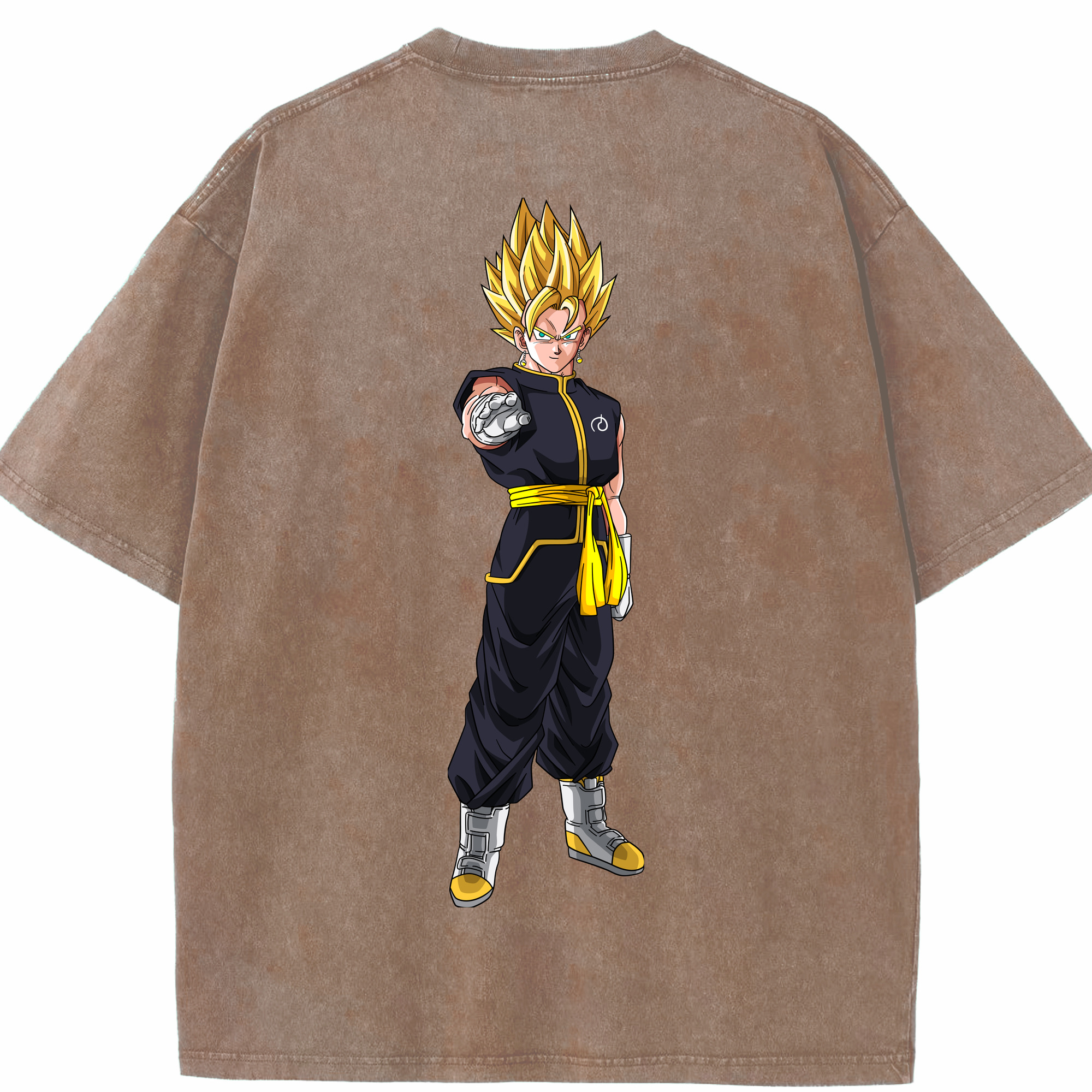（画像用） ドラゴンボール ベジット DRAGON BALL Vegetto 綿100% ヴィンテージ風 半袖Tシャツ（背面プリント）