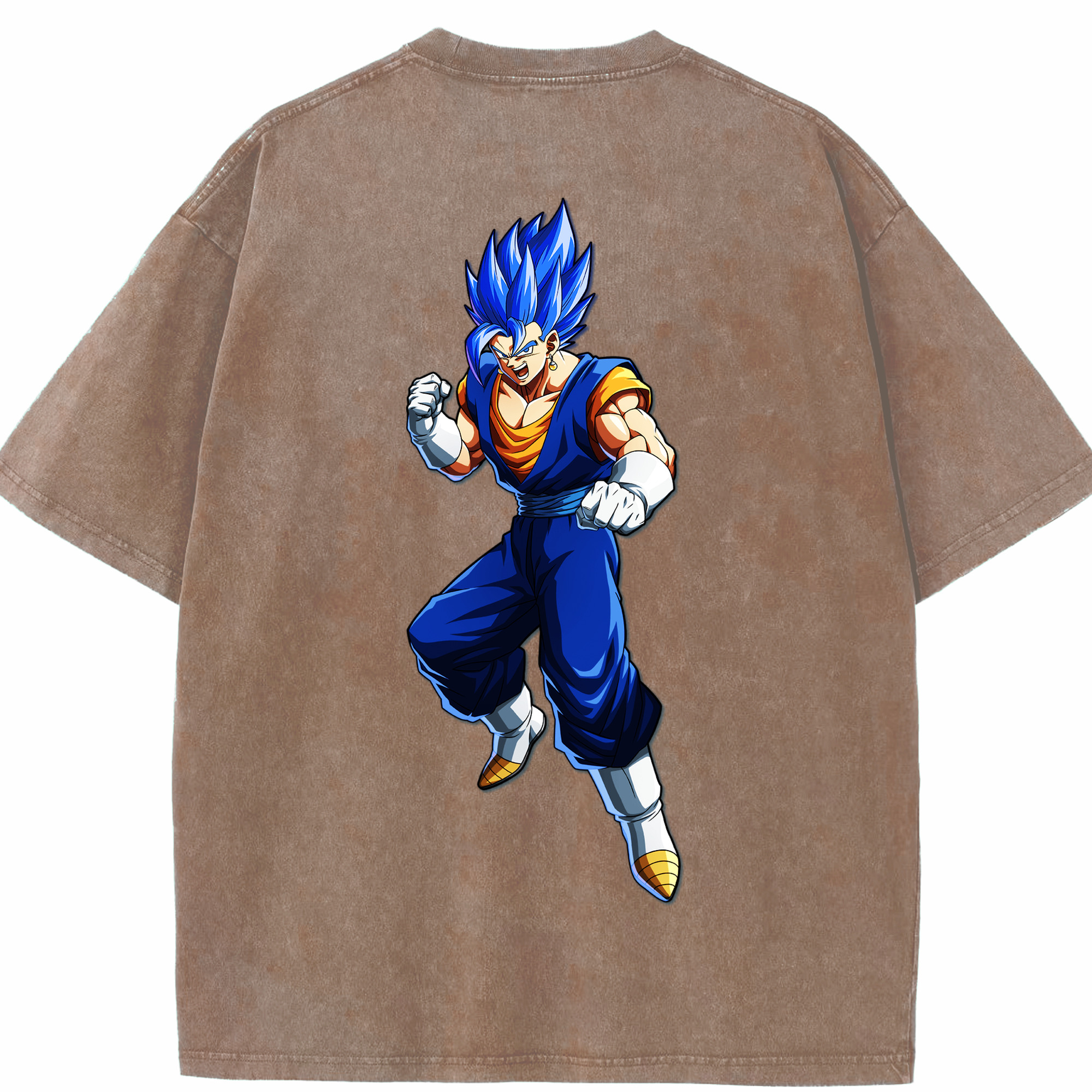 （画像用） ドラゴンボール ベジット DRAGON BALL Vegetto 綿100% ヴィンテージ風 半袖Tシャツ（背面プリント）