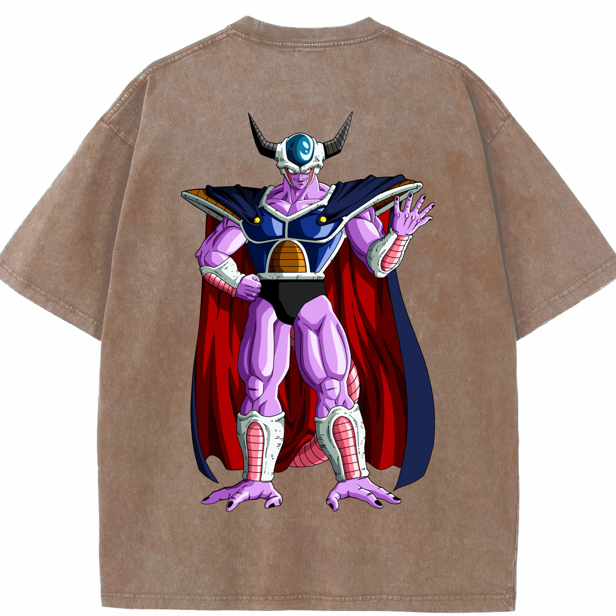 （画像用） ドラゴンボール コルド大王 DRAGON BALL King Cold 綿100% ヴィンテージ風 半袖Tシャツ（背面プリント）