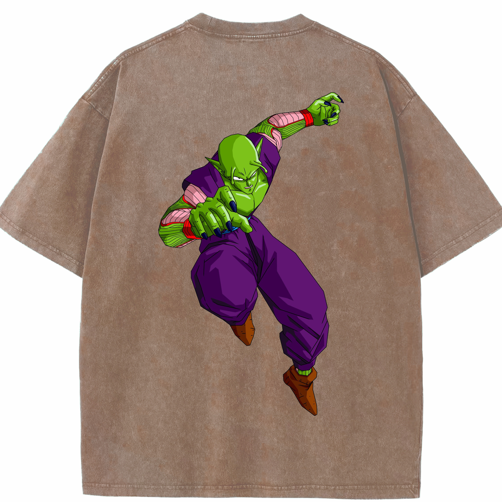 （画像用） ドラゴンボール ピッコロ DRAGON BALL Piccolo 綿100% ヴィンテージ風 半袖Tシャツ（背面プリント）