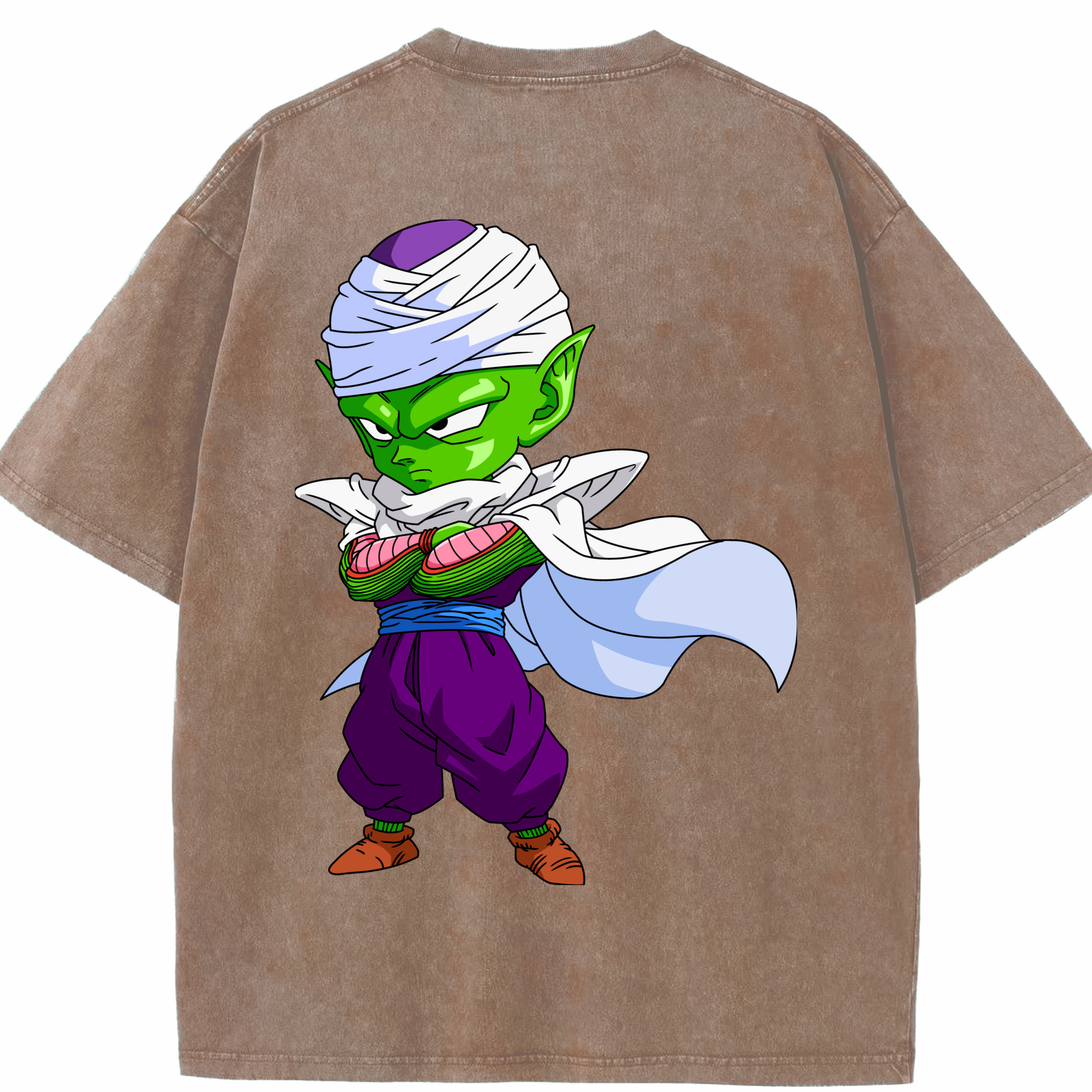 （画像用） ドラゴンボール ピッコロ DRAGON BALL Piccolo 綿100% ヴィンテージ風 半袖Tシャツ（背面プリント）