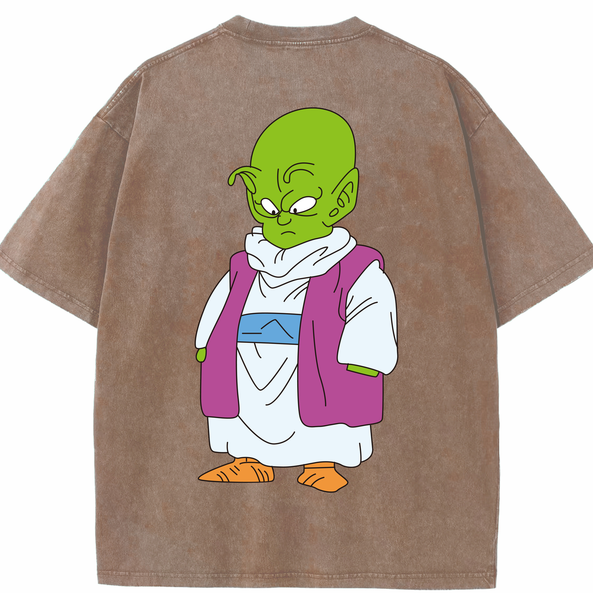 （画像用） ドラゴンボール ピッコロ DRAGON BALL Piccolo 綿100% ヴィンテージ風 半袖Tシャツ（背面プリント）