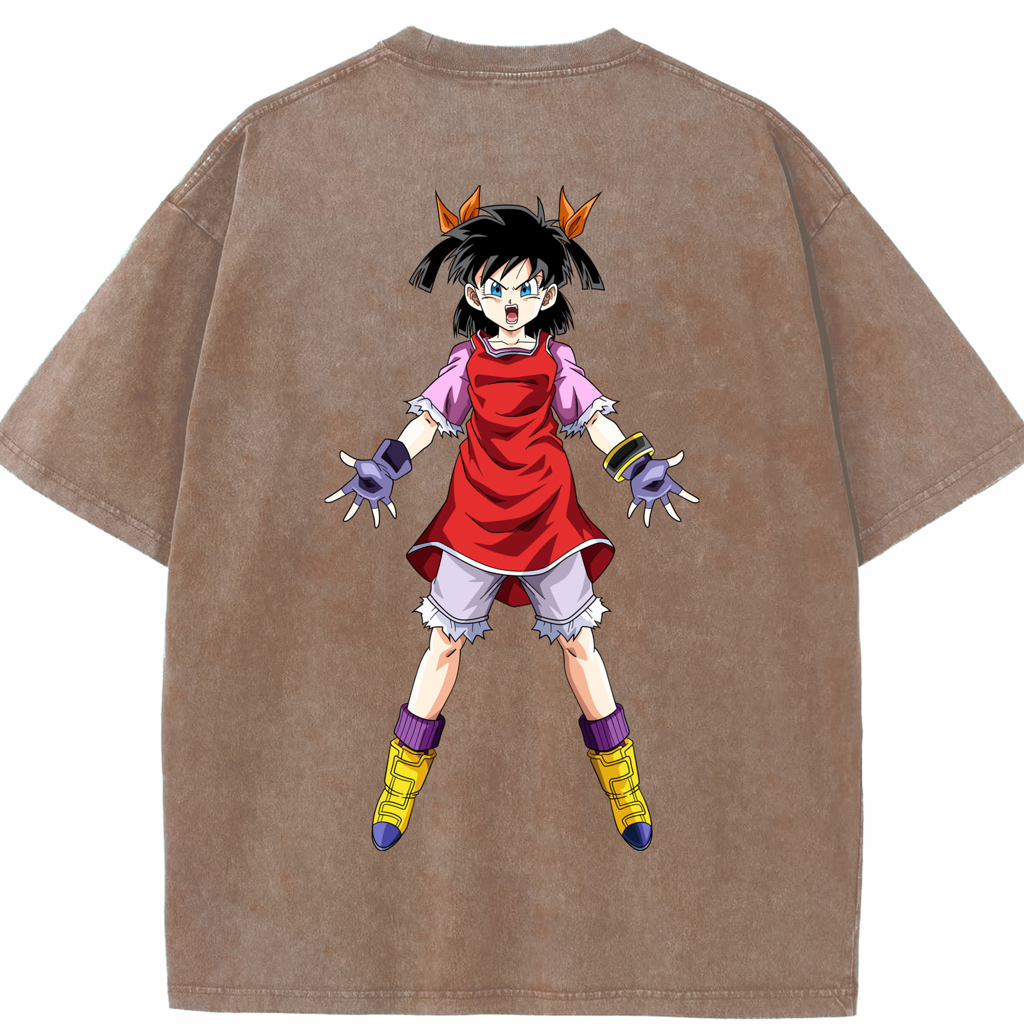 （画像用） ドラゴンボール パン DRAGON BALL Pan 綿100% ヴィンテージ風 半袖Tシャツ（背面プリント）