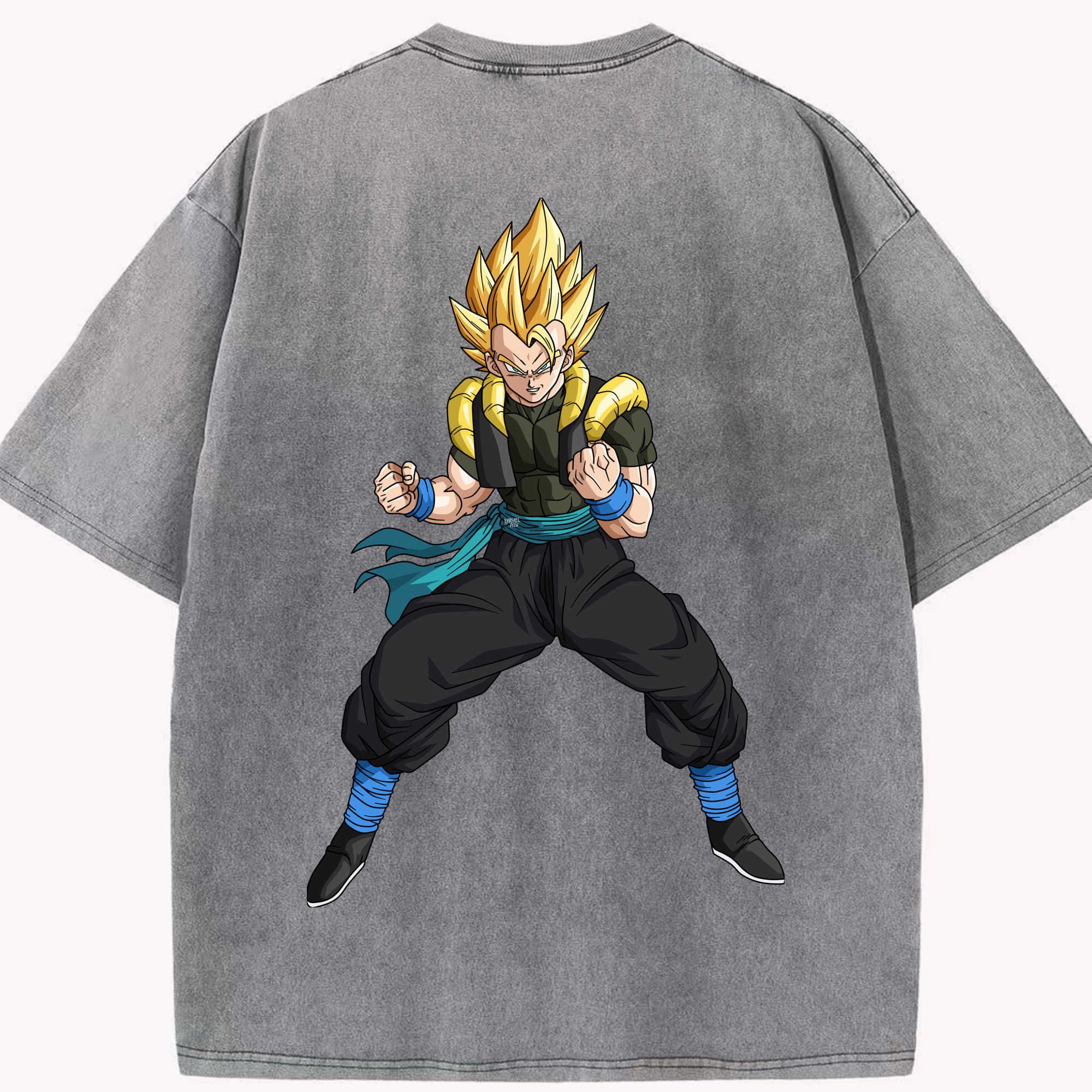 （画像用） ドラゴンボール ベジータ四世（Bejīta Yonsei）DRAGON BALL Vegeta IV 綿100% ヴィンテージ風 半袖Tシャツ（背面プリント）