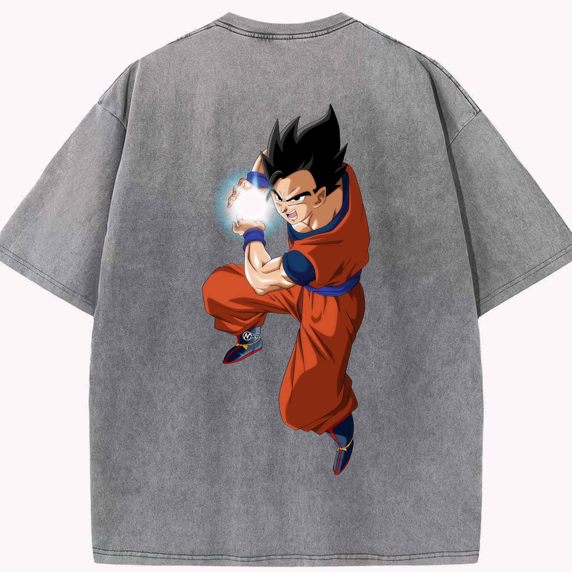 （画像用） ドラゴンボール 孫 悟飯（そんごはん）DRAGON BALL Son Gohan 綿100% ヴィンテージ風 半袖Tシャツ（背面プリント）