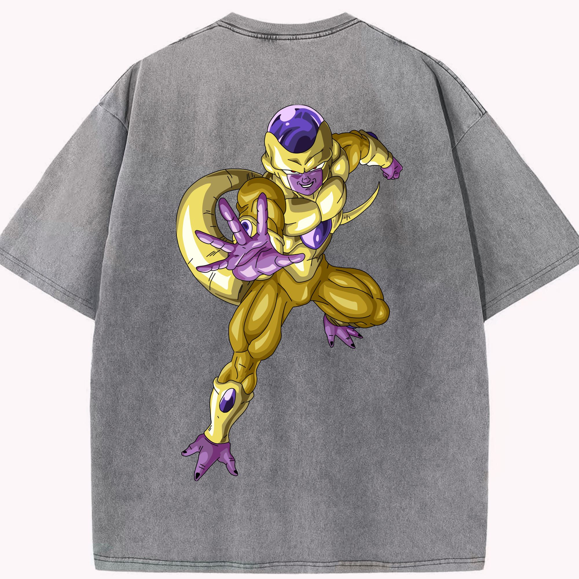 （画像用） ドラゴンボール フリーザ DRAGON BALL Frieza 綿100% ヴィンテージ風 半袖Tシャツ（背面プリント）