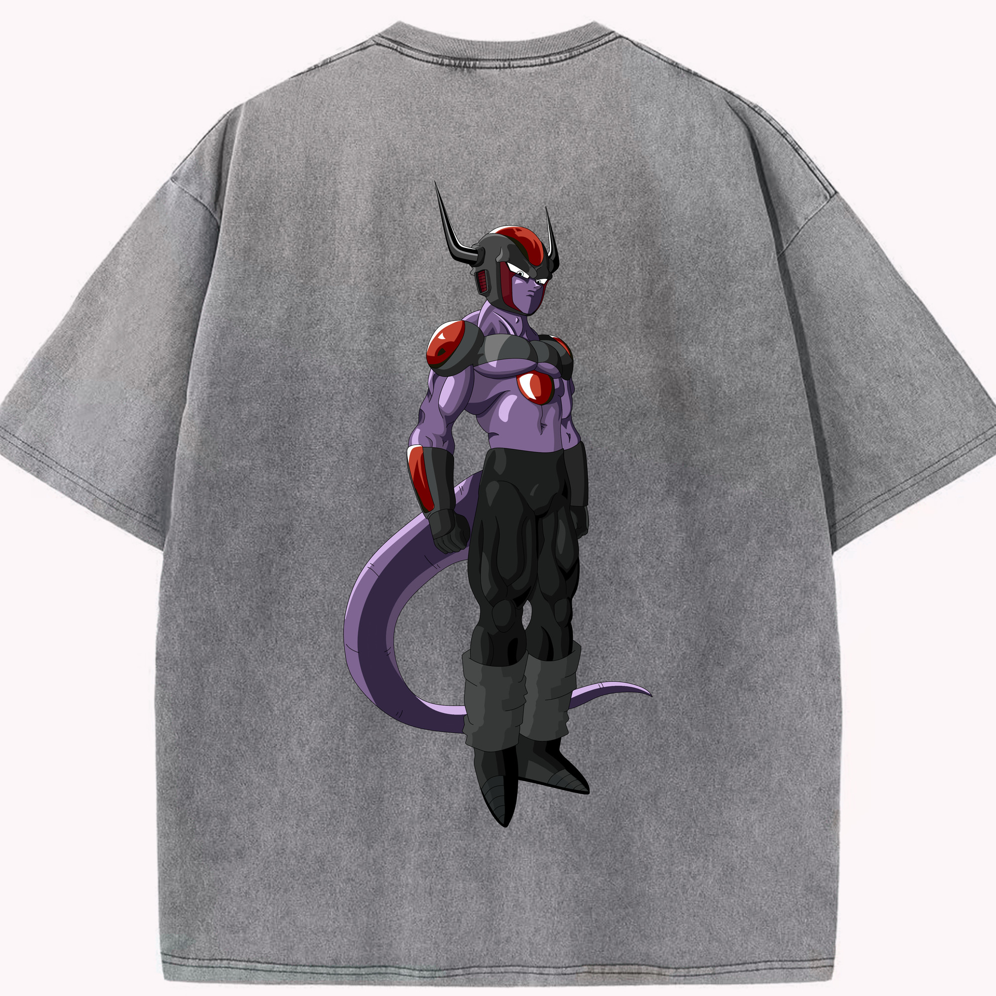 （画像用） ドラゴンボール フリーザ DRAGON BALL Frieza 綿100% ヴィンテージ風 半袖Tシャツ（背面プリント）