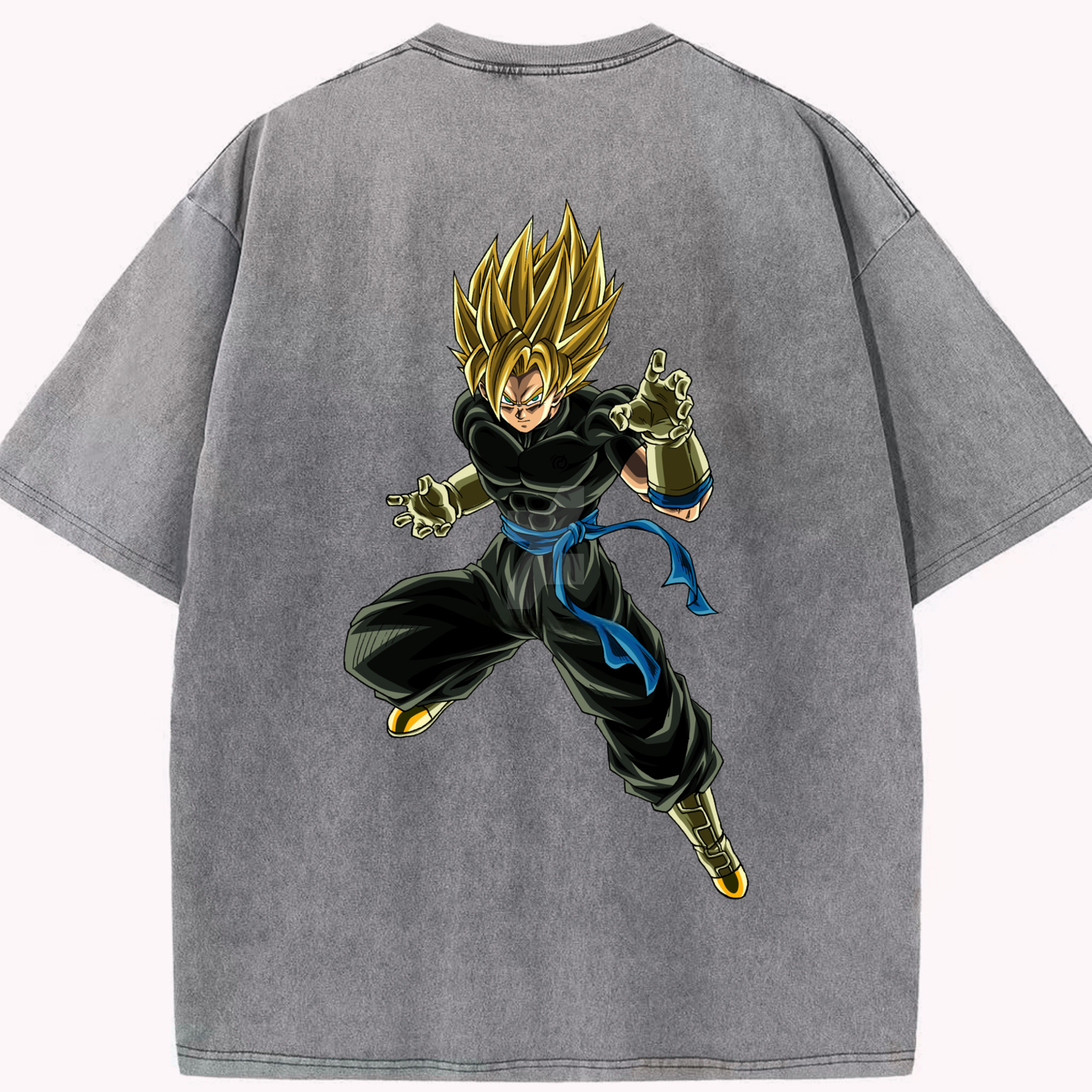 （画像用） ドラゴンボール ベジット DRAGON BALL Vegetto 綿100% ヴィンテージ風 半袖Tシャツ（背面プリント）
