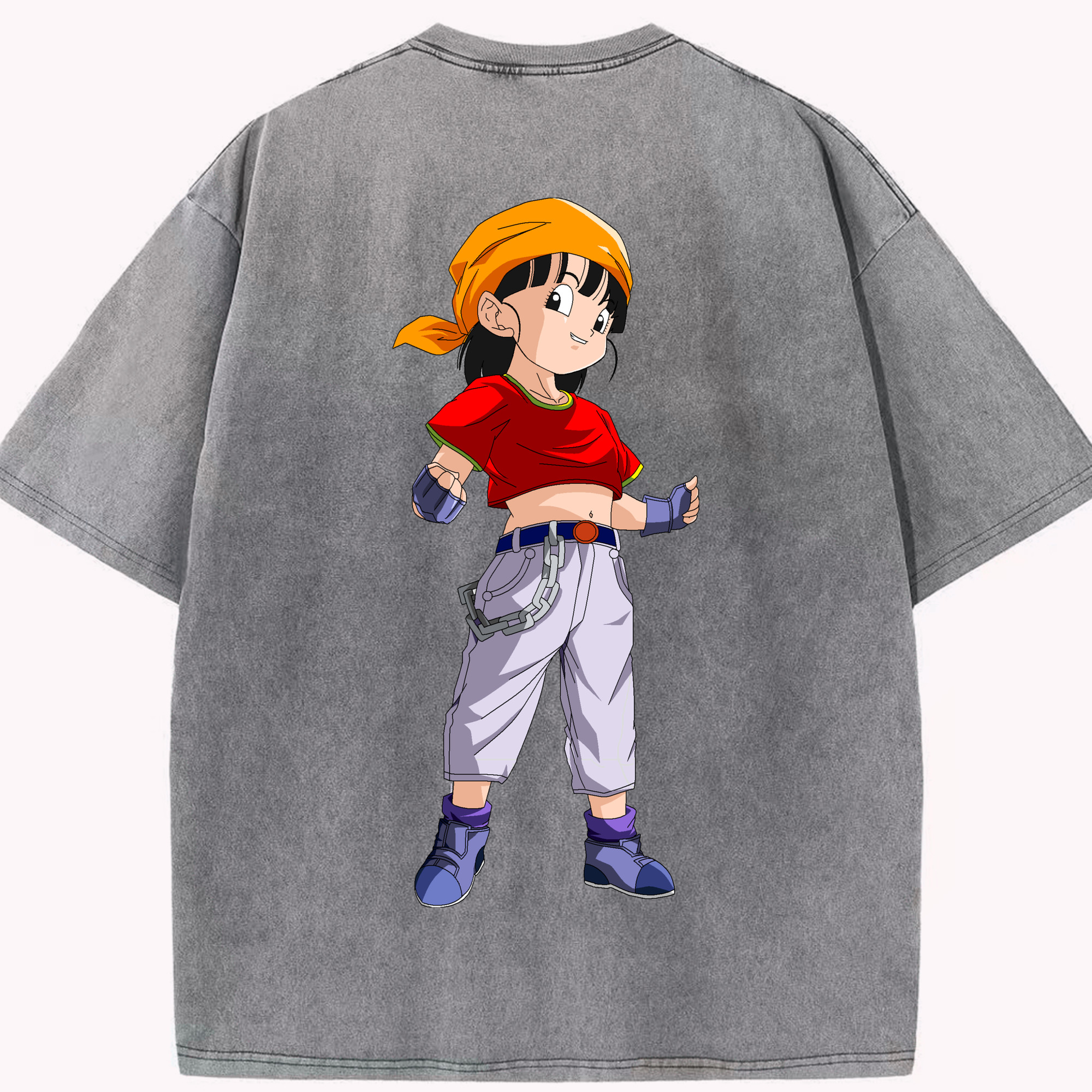（画像用） ドラゴンボール パン DRAGON BALL Pan 綿100% ヴィンテージ風 半袖Tシャツ（背面プリント）
