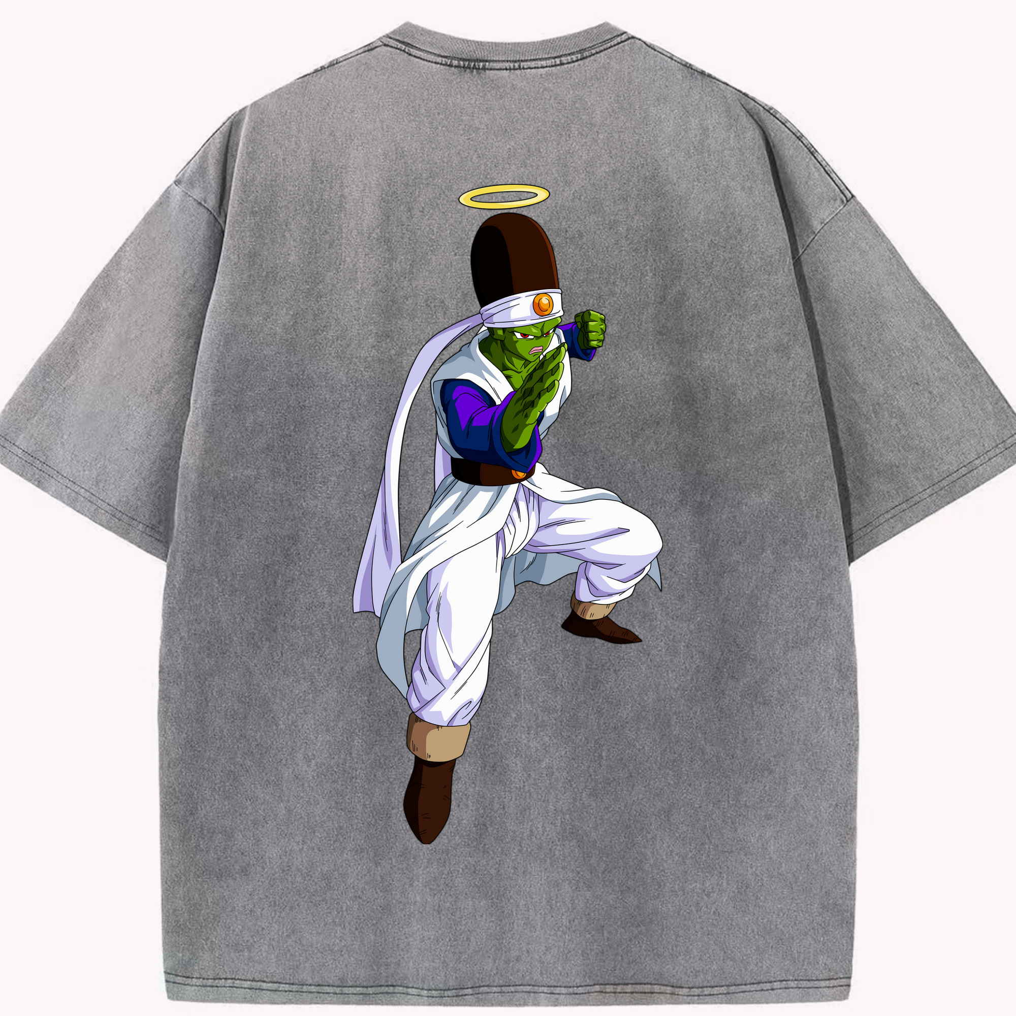 （画像用） ドラゴンボール パイクーハン DRAGON BALL Pikkon 綿100% ヴィンテージ風 半袖Tシャツ（背面プリント）