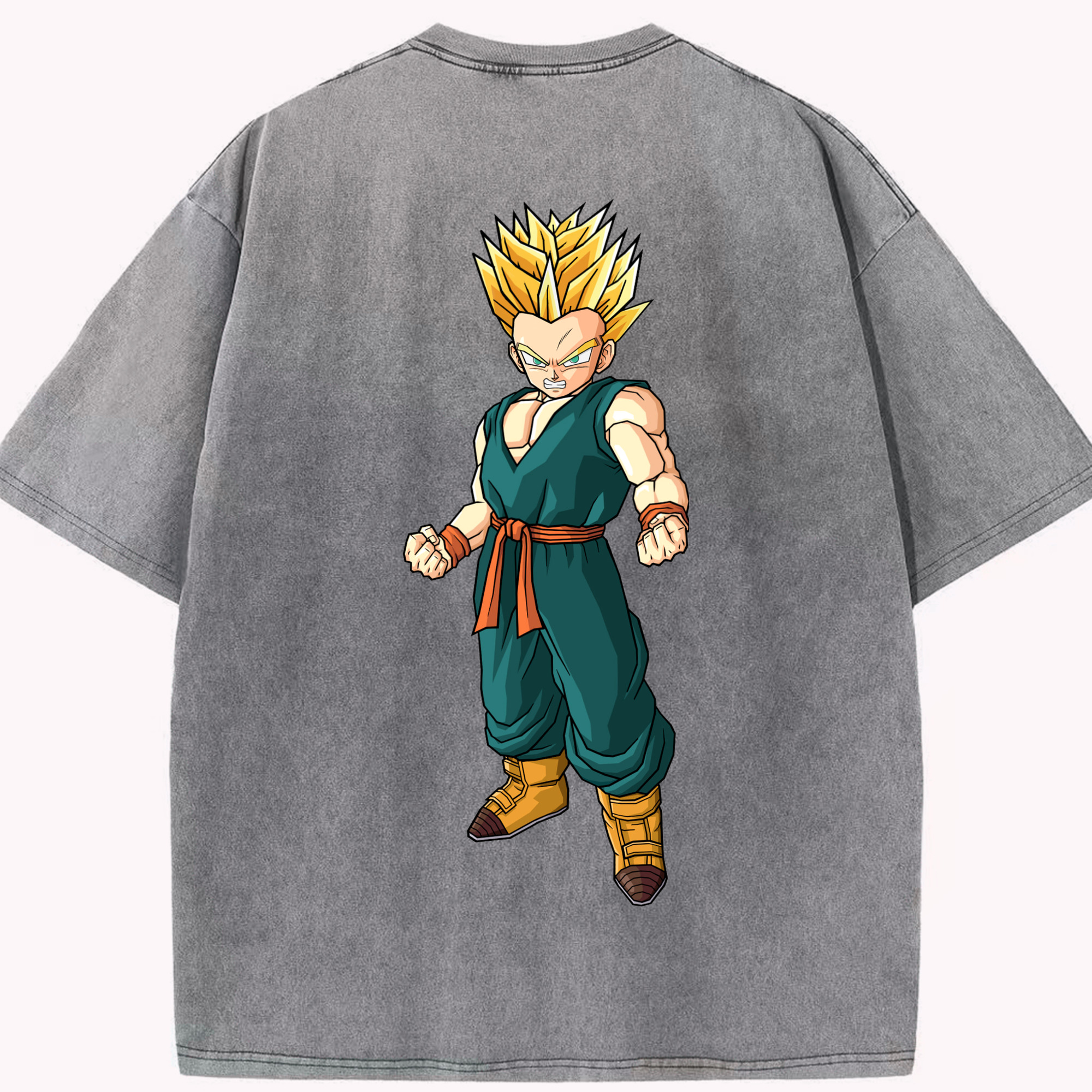 （画像用） ドラゴンボール DRAGON BALL 綿100% ヴィンテージ風 半袖Tシャツ（背面プリント）