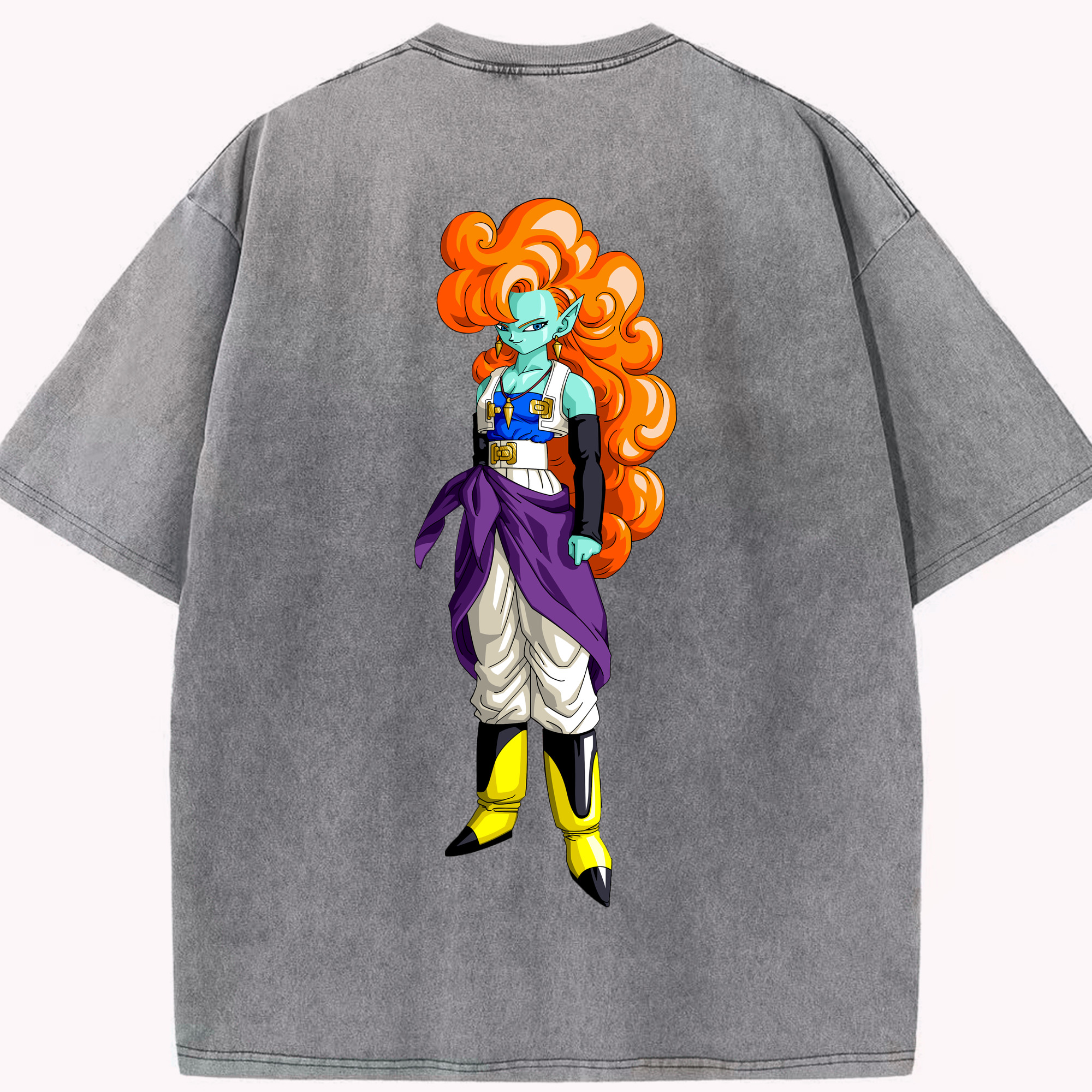 （画像用） ドラゴンボール DRAGON BALL 綿100% ヴィンテージ風 半袖Tシャツ（背面プリント）