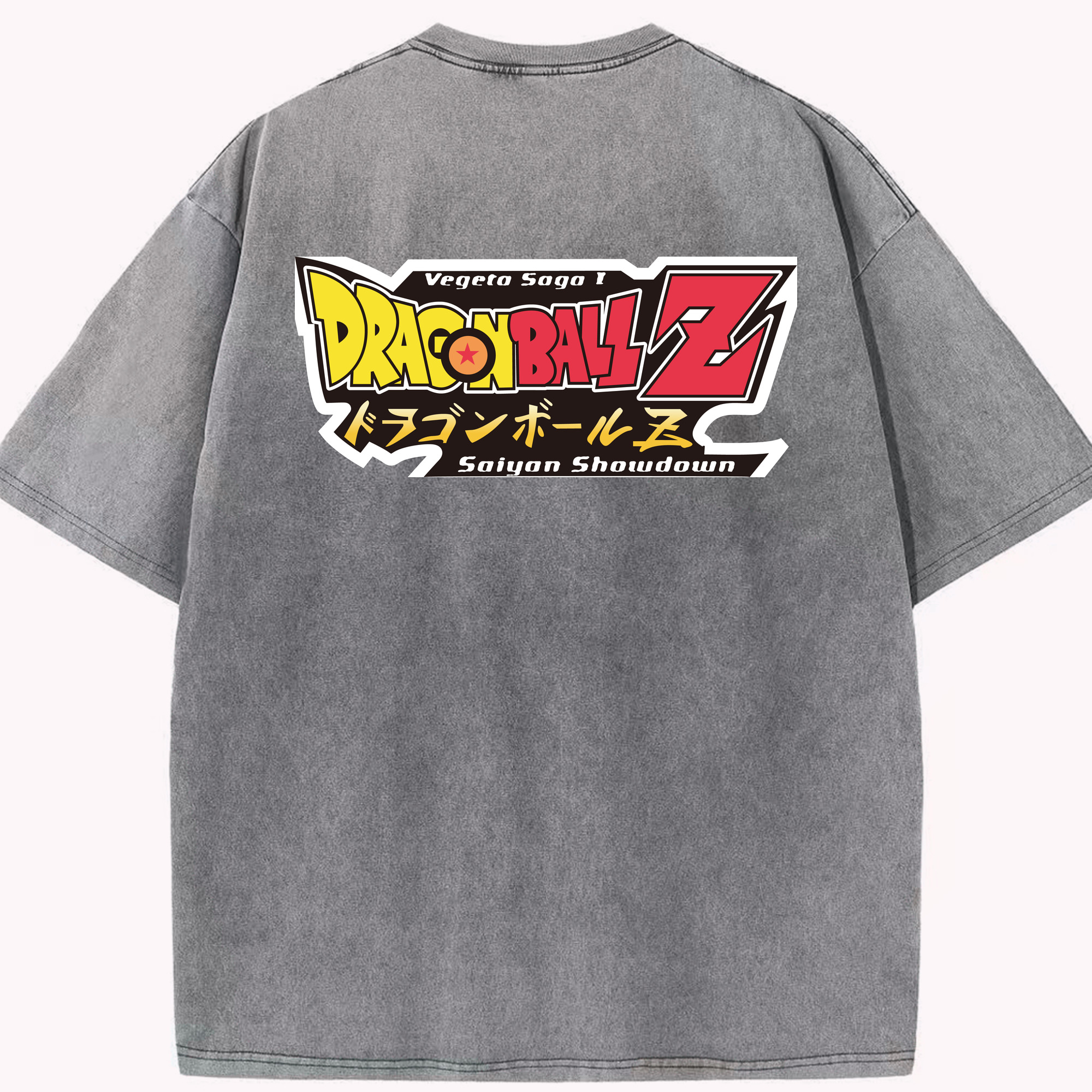 （画像用） ドラゴンボール DRAGON BALL 綿100% ヴィンテージ風 半袖Tシャツ（背面プリント）