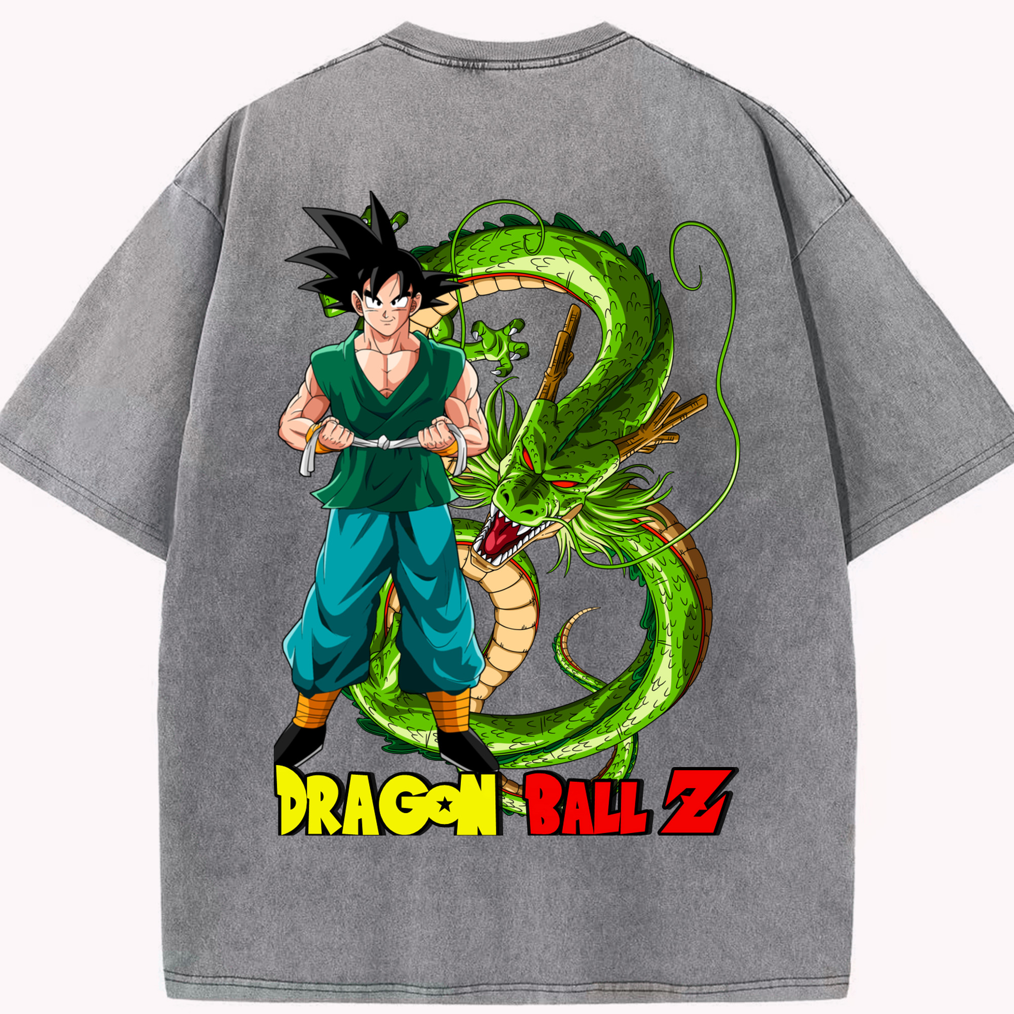 （画像用） ドラゴンボール 孫悟空（そん ごくう）Son Goku カカロット DRAGON BALL Kakarotto 綿100% ヴィンテージ風 半袖Tシャツ（背面プリント）