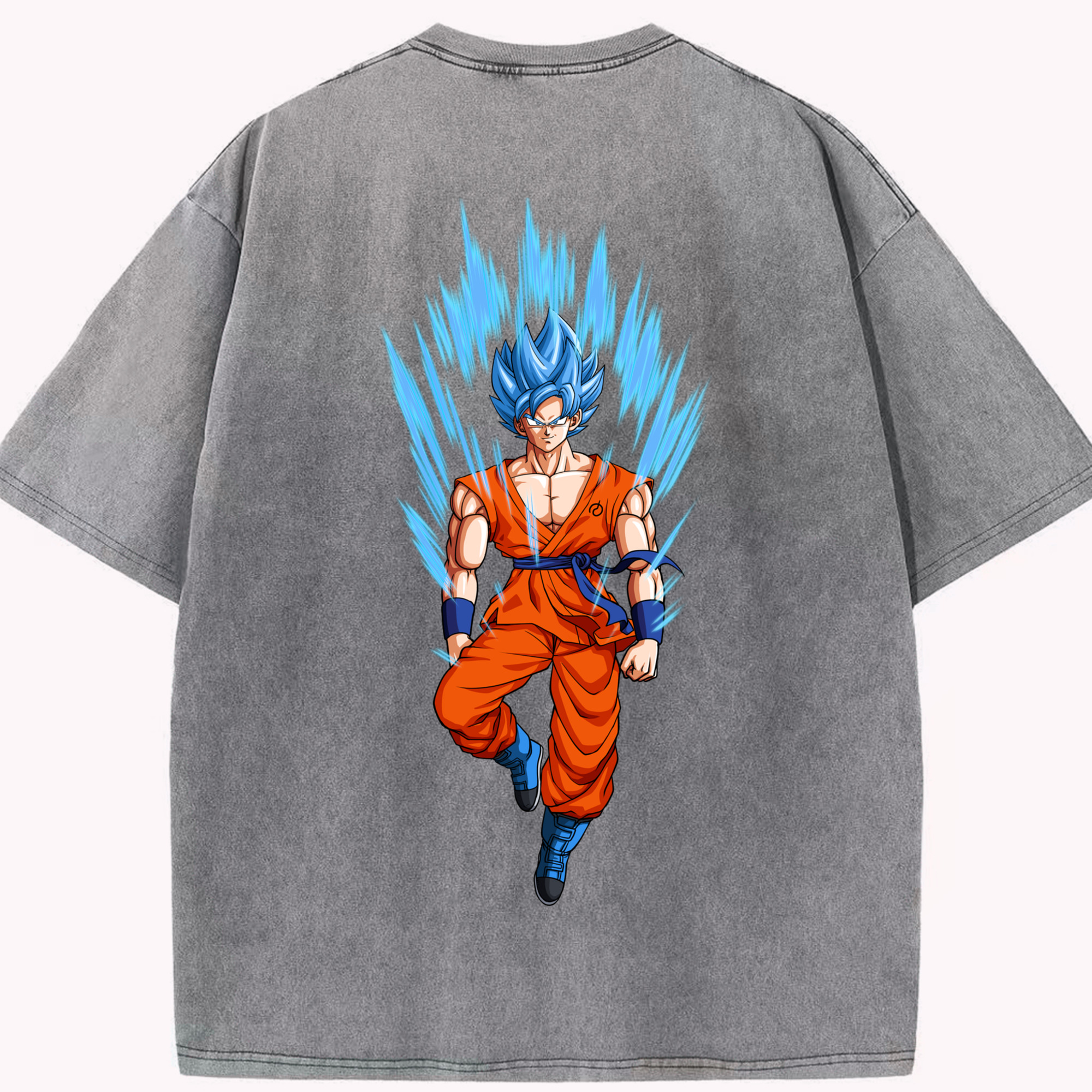 （画像用） ドラゴンボール 孫 悟飯（そんごはん）DRAGON BALL Son Gohan 綿100% ヴィンテージ風 半袖Tシャツ（背面プリント）