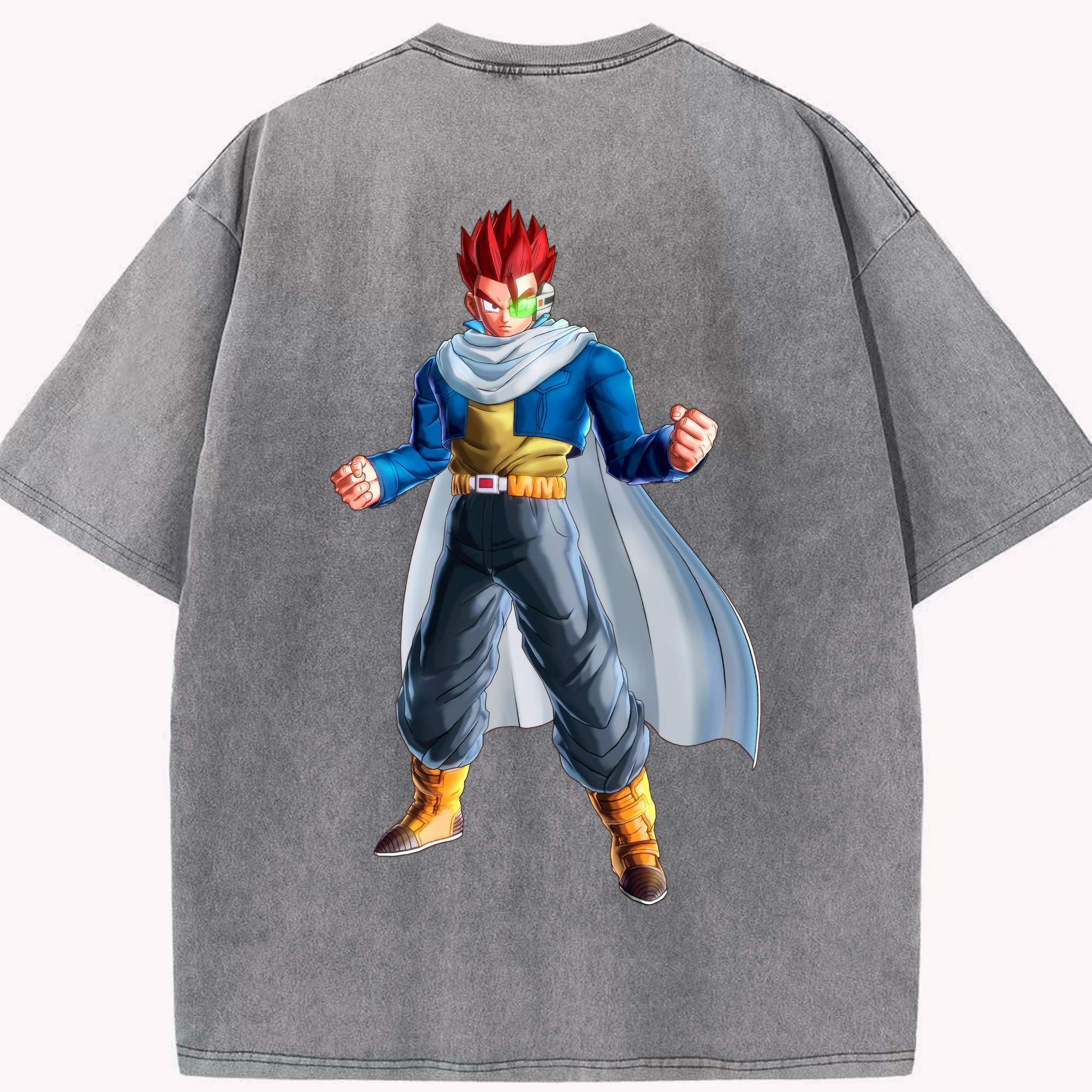 （画像用） ドラゴンボール 孫 悟飯（そんごはん）DRAGON BALL Son Gohan 綿100% ヴィンテージ風 半袖Tシャツ（背面プリント）