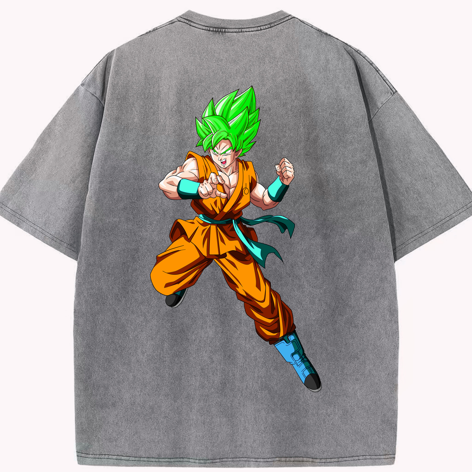 （画像用） ドラゴンボール 孫 悟飯（そんごはん）DRAGON BALL Son Gohan 綿100% ヴィンテージ風 半袖Tシャツ（背面プリント）