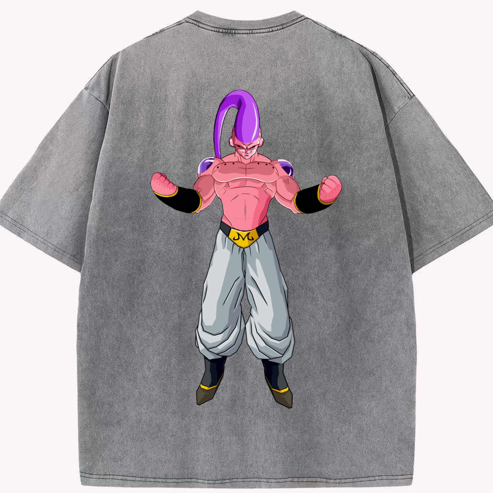 ドラゴンボール 魔人ブウ DRAGON BALL Majin Buu 綿100% ヴィンテージ風 半袖Tシャツ（背面プリント）