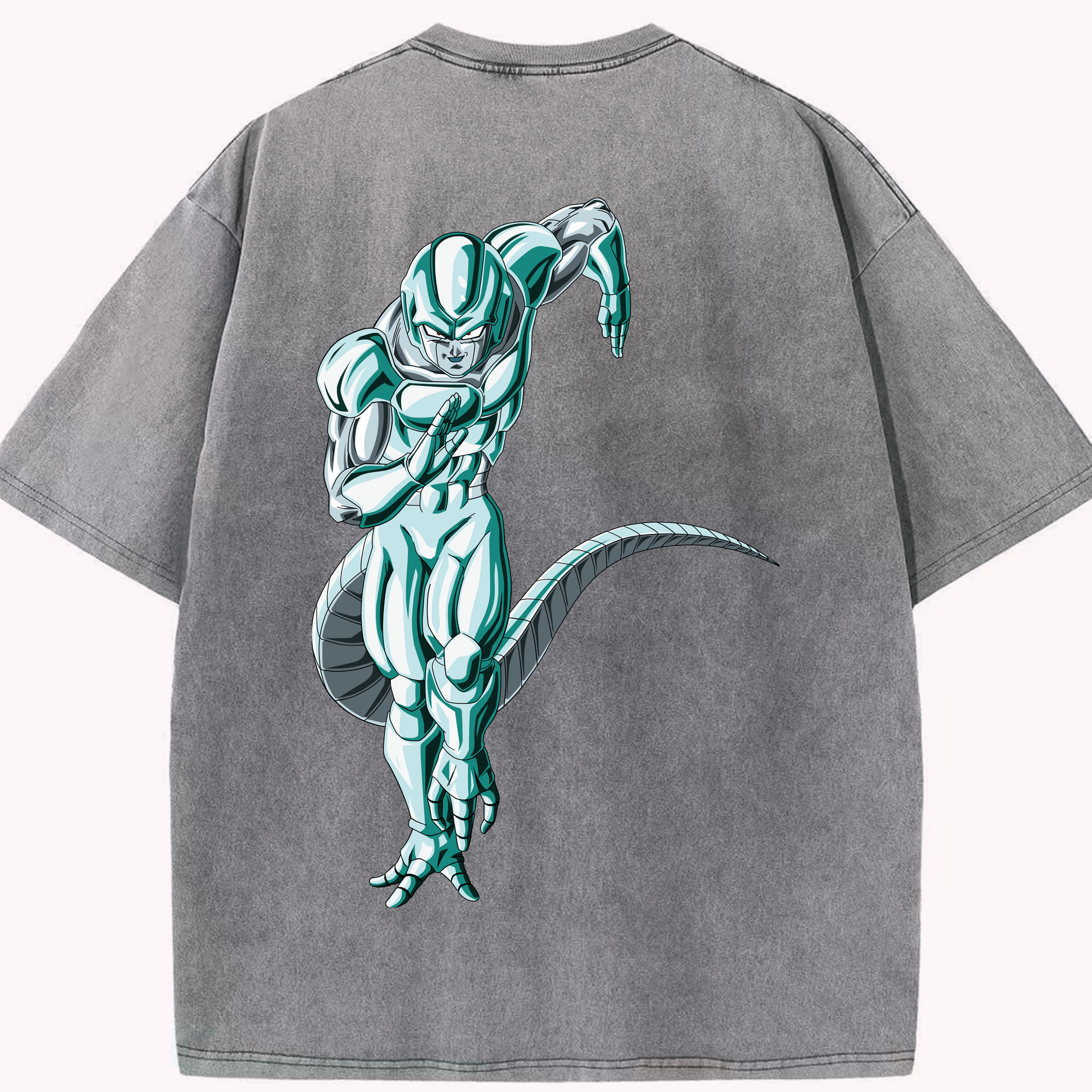 （画像用） ドラゴンボール フリーザ DRAGON BALL Frieza 綿100% ヴィンテージ風 半袖Tシャツ（背面プリント）