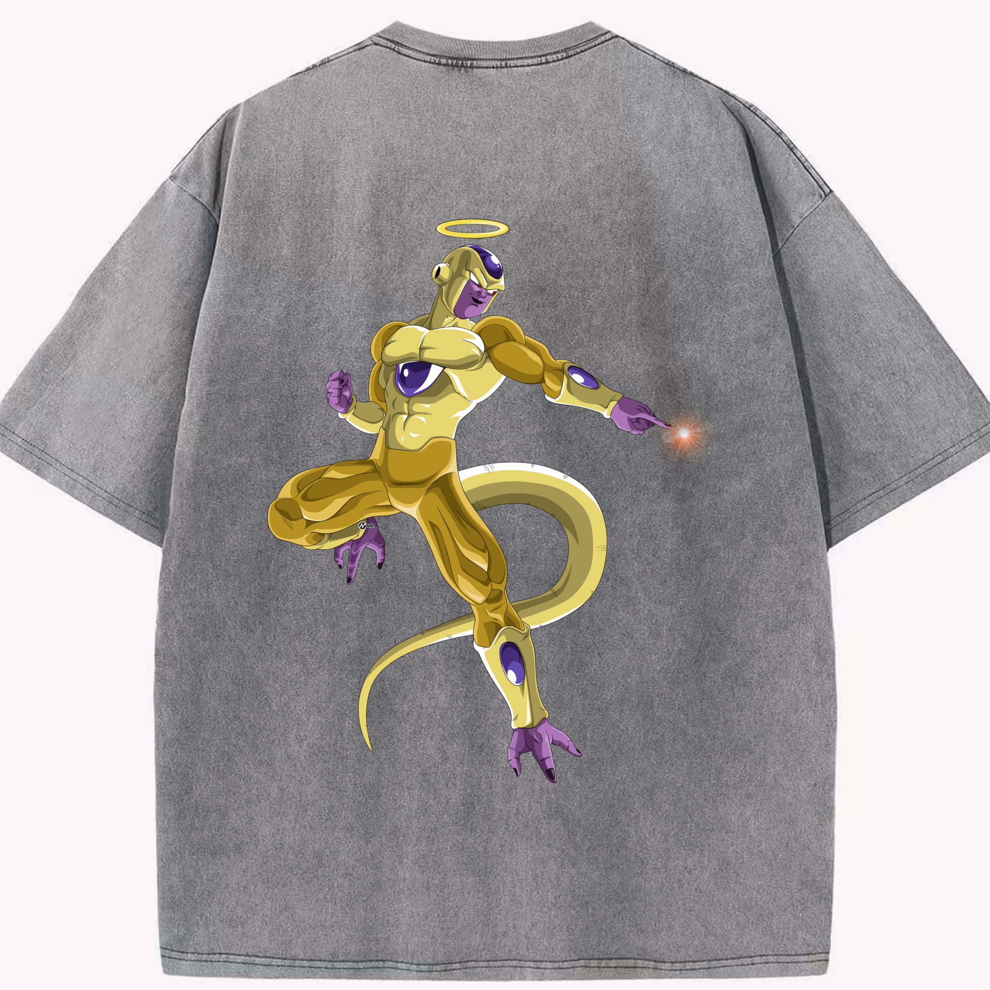 （画像用） ドラゴンボール フリーザ DRAGON BALL Frieza 綿100% ヴィンテージ風 半袖Tシャツ（背面プリント）