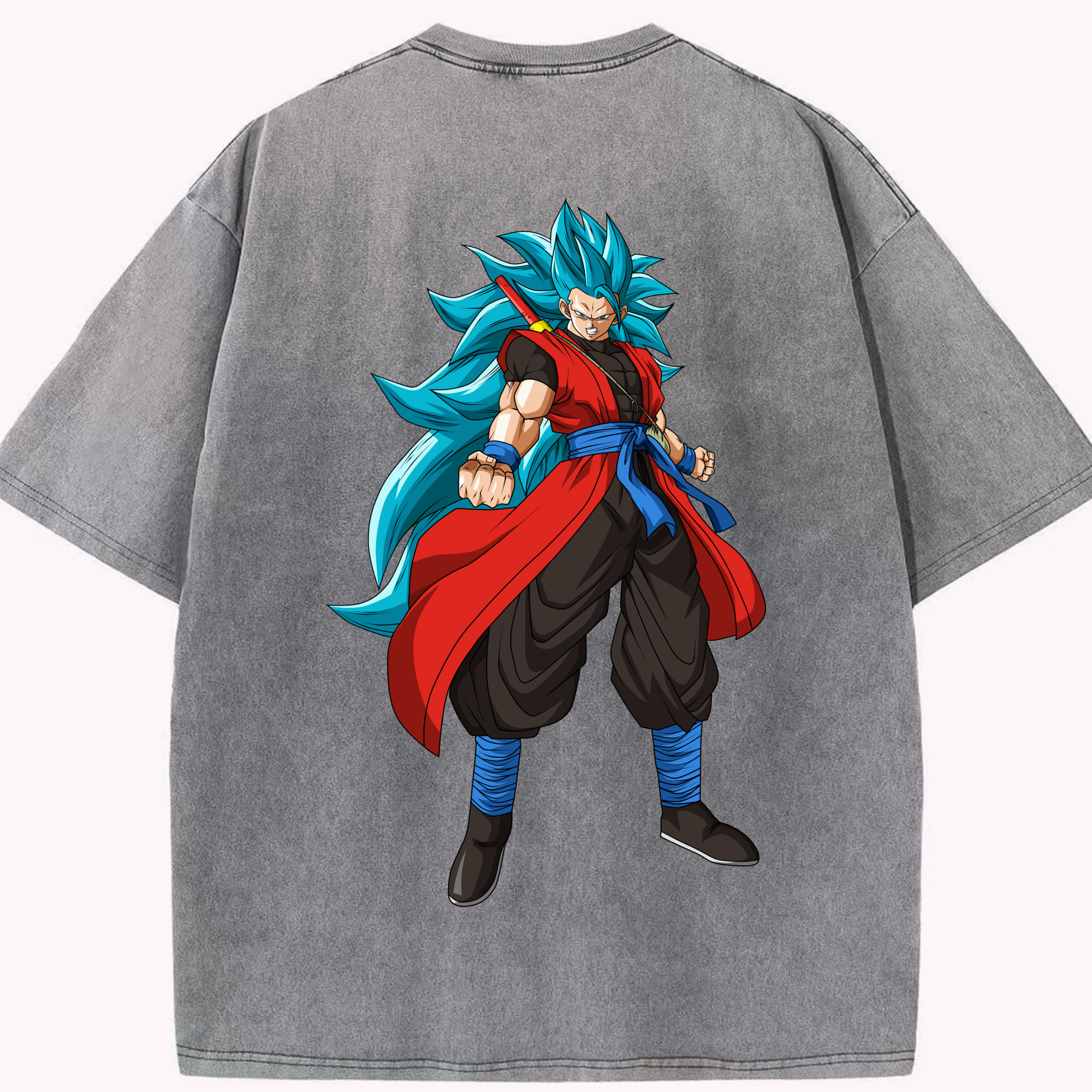 （画像用） ドラゴンボール ベジット DRAGON BALL Vegetto 綿100% ヴィンテージ風 半袖Tシャツ（背面プリント）