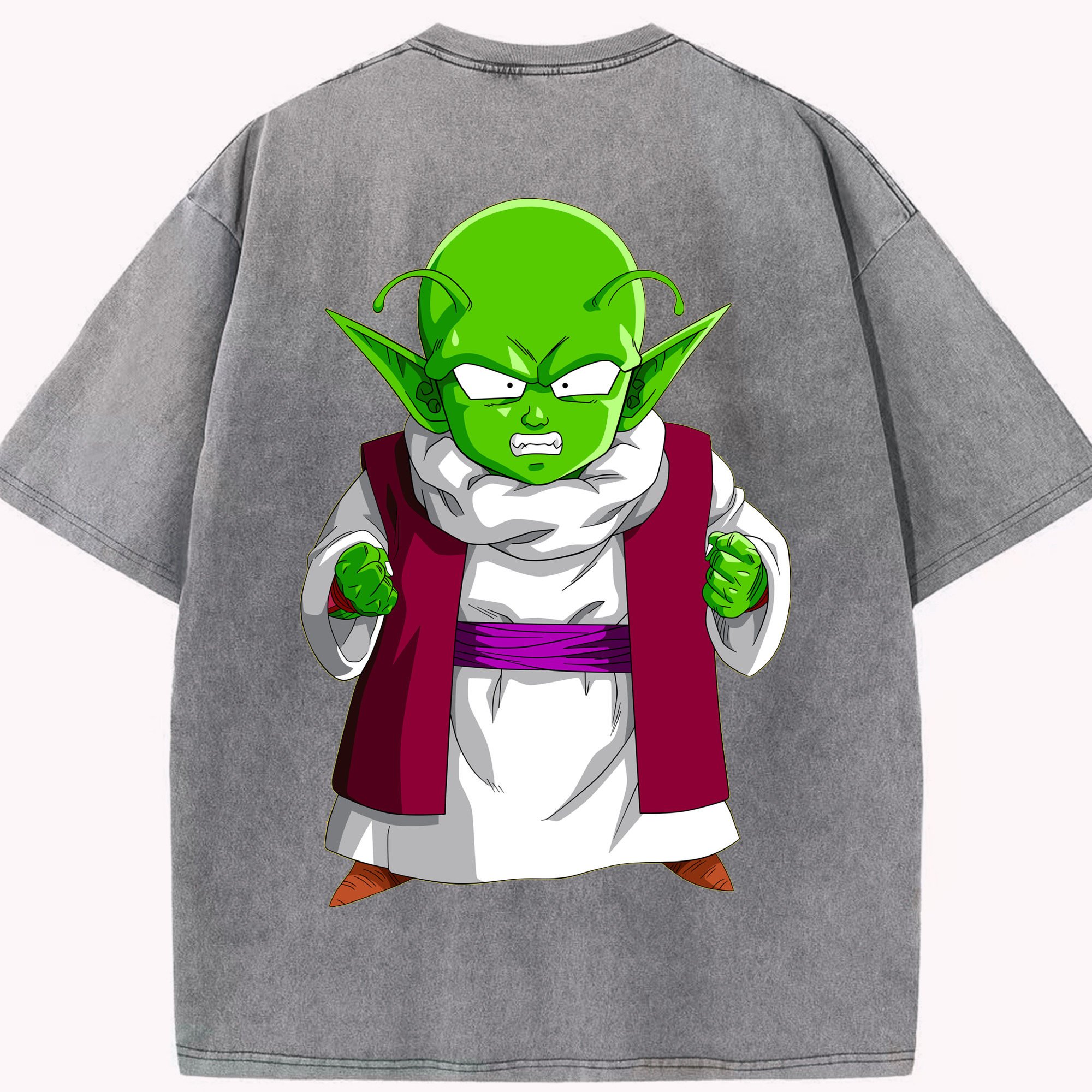 （画像用） ドラゴンボール ピッコロ DRAGON BALL Piccolo 綿100% ヴィンテージ風 半袖Tシャツ（背面プリント）