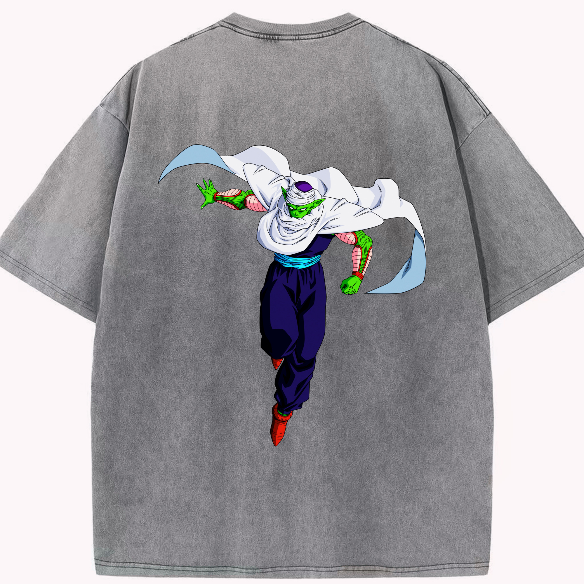 （画像用） ドラゴンボール ピッコロ DRAGON BALL Piccolo 綿100% ヴィンテージ風 半袖Tシャツ（背面プリント）