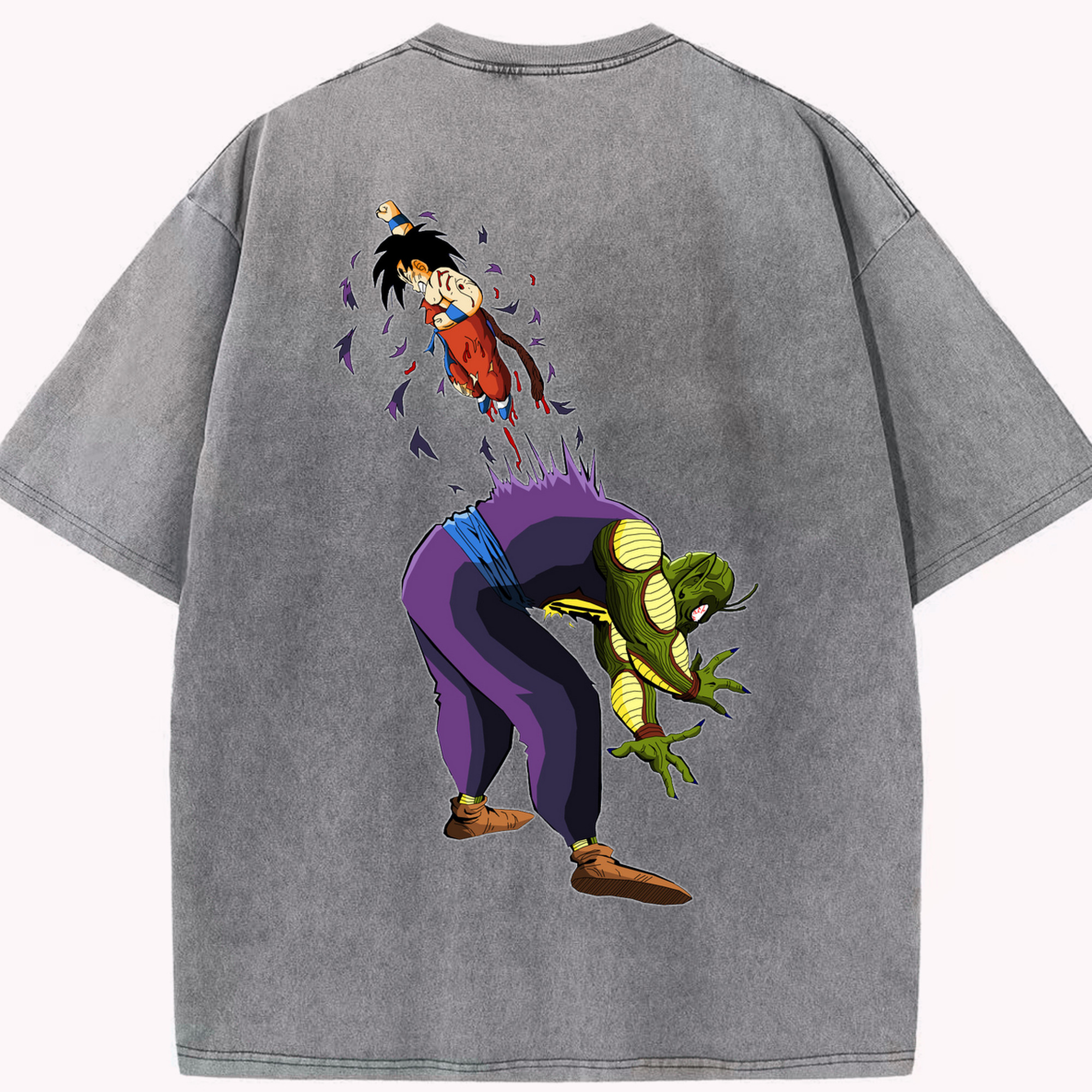 （画像用） ドラゴンボール DRAGON BALL 綿100% ヴィンテージ風 半袖Tシャツ（背面プリント）