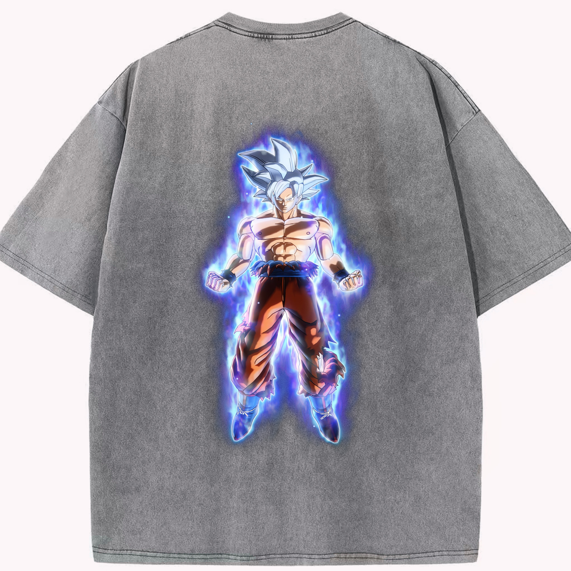 （画像用） ドラゴンボール 孫悟空（そん ごくう）Son Goku カカロット DRAGON BALL Kakarotto 綿100% ヴィンテージ風 半袖Tシャツ（背面プリント）