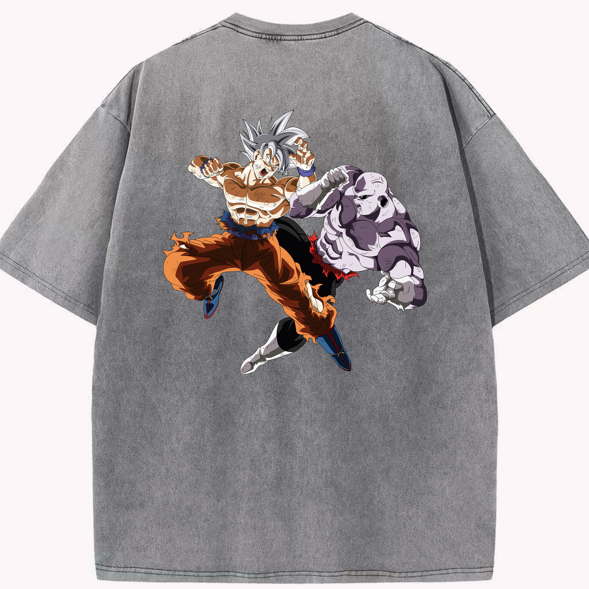 （画像用） ドラゴンボール 孫悟空（そん ごくう）Son Goku カカロット DRAGON BALL Kakarotto 綿100% ヴィンテージ風 半袖Tシャツ（背面プリント）