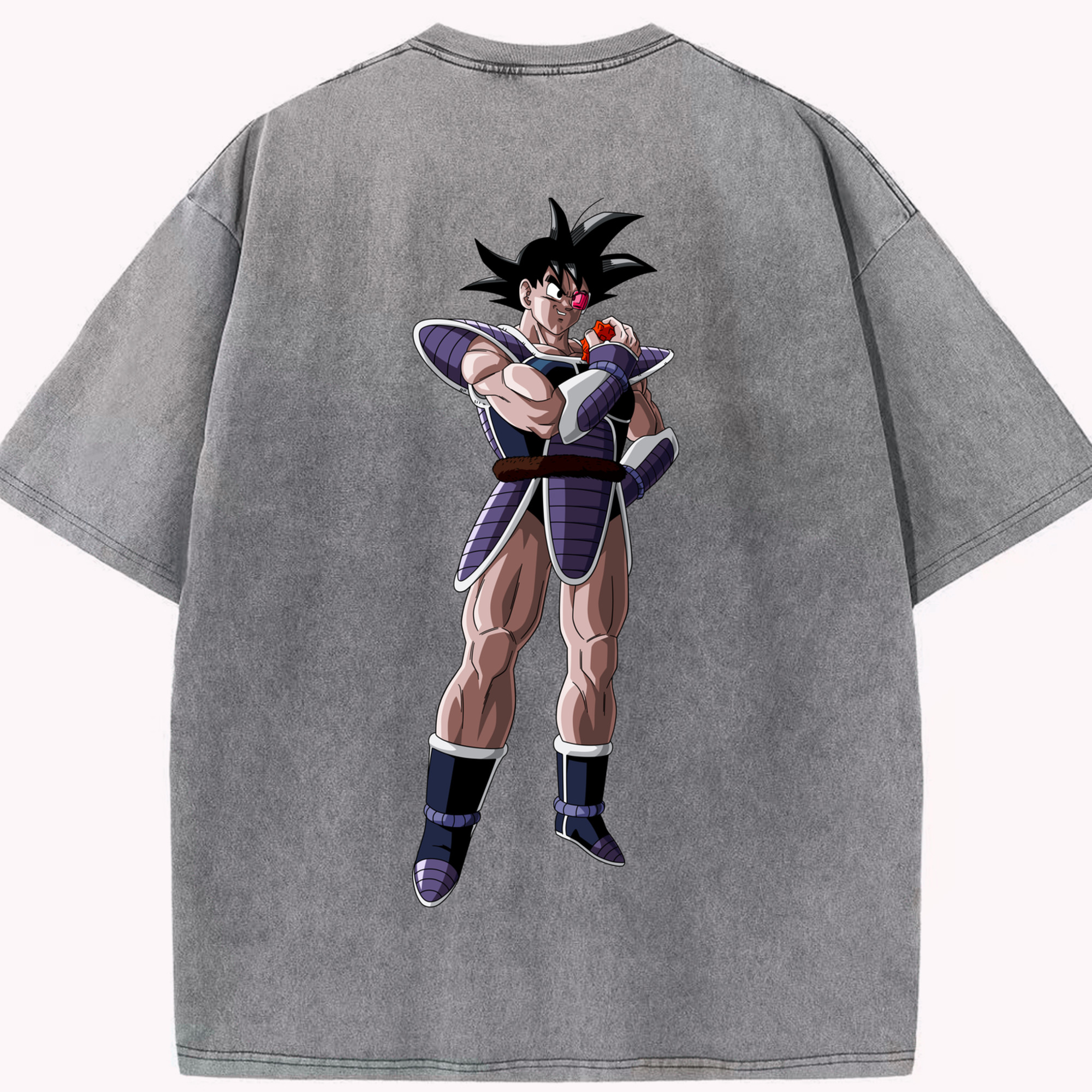 （画像用） ドラゴンボール 孫悟空（そん ごくう）Son Goku カカロット DRAGON BALL Kakarotto 綿100% ヴィンテージ風 半袖Tシャツ（背面プリント）