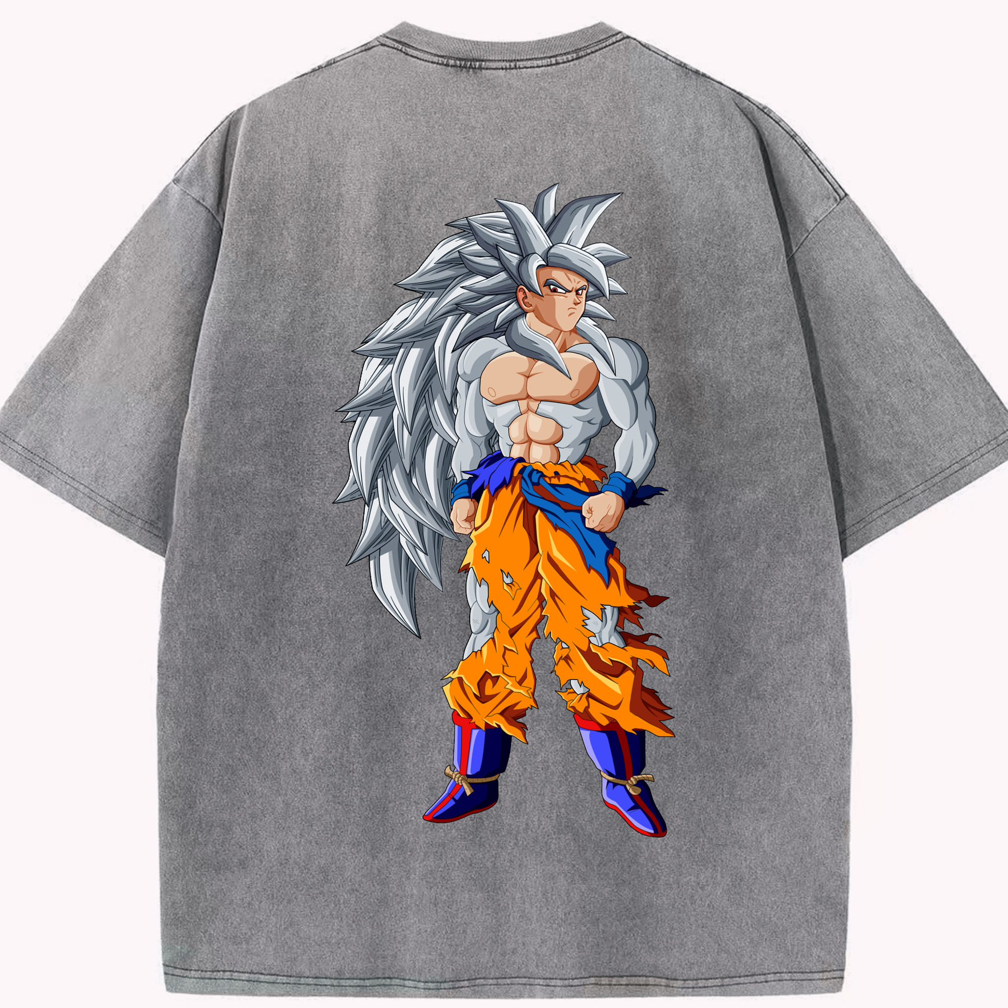 （画像用） ドラゴンボール 孫悟空（そん ごくう）Son Goku カカロット DRAGON BALL Kakarotto 綿100% ヴィンテージ風 半袖Tシャツ（背面プリント）