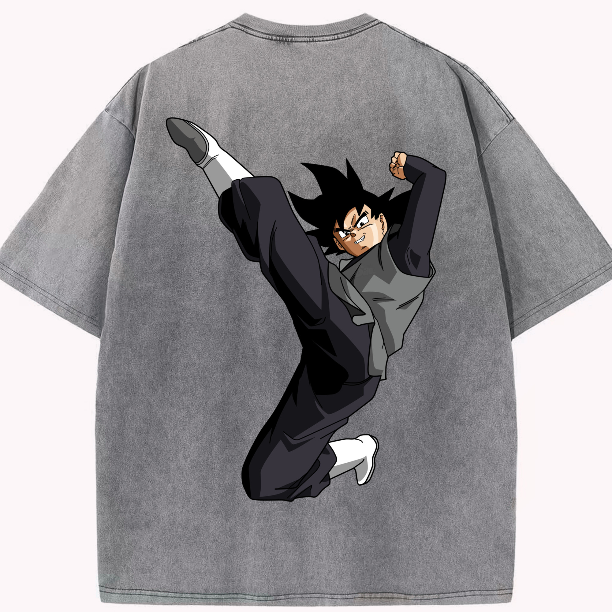 （画像用） ドラゴンボール ベジータ四世（Bejīta Yonsei）DRAGON BALL Vegeta IV 綿100% ヴィンテージ風 半袖Tシャツ（背面プリント）
