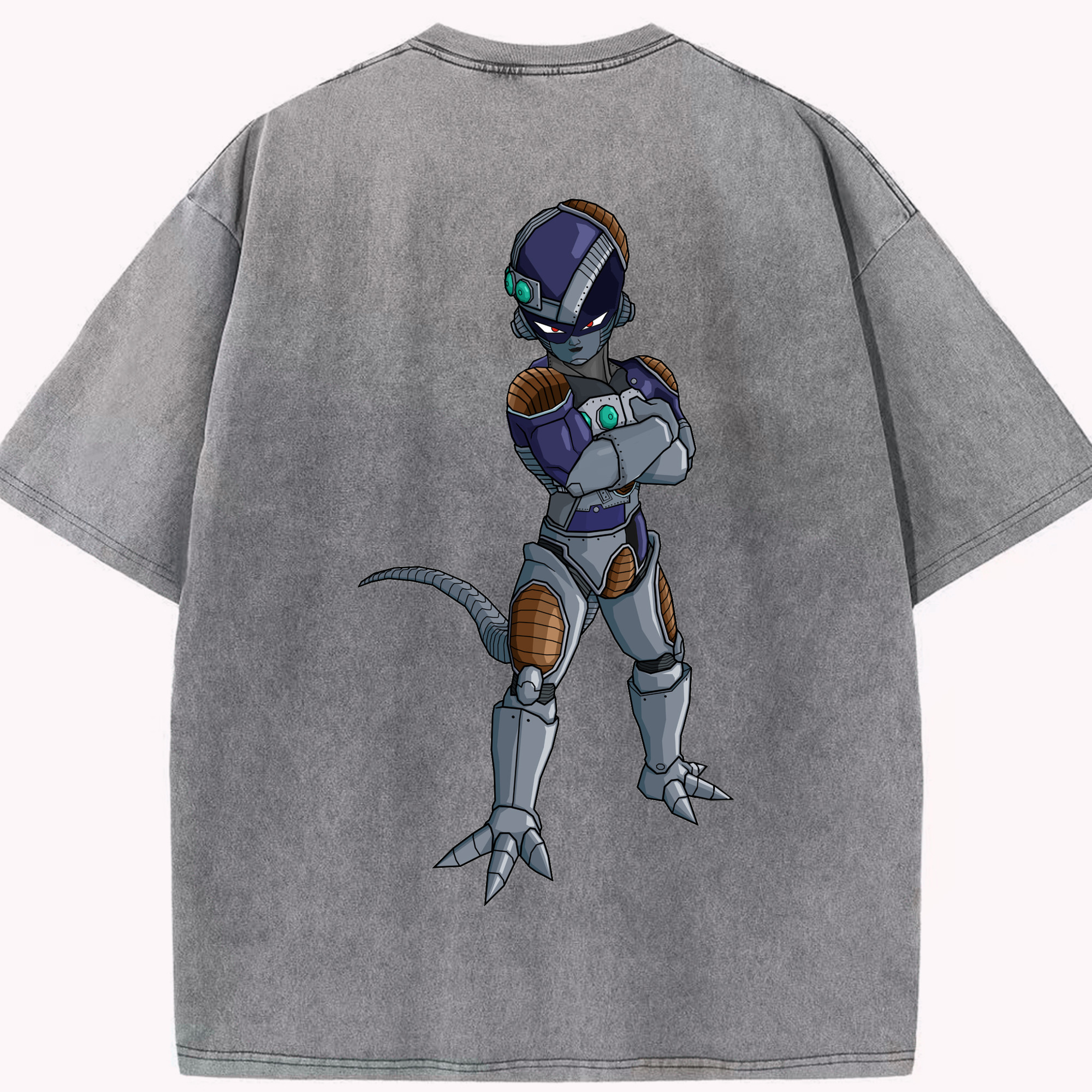 （画像用） ドラゴンボール フリーザ DRAGON BALL Frieza 綿100% ヴィンテージ風 半袖Tシャツ（背面プリント）