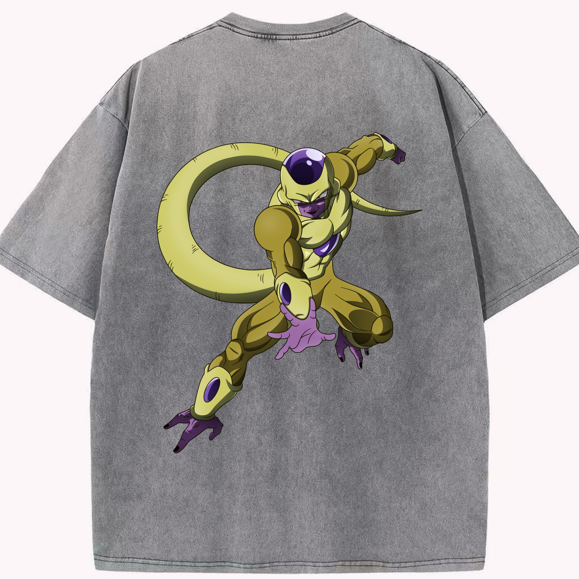 （画像用） ドラゴンボール フリーザ DRAGON BALL Frieza 綿100% ヴィンテージ風 半袖Tシャツ（背面プリント）