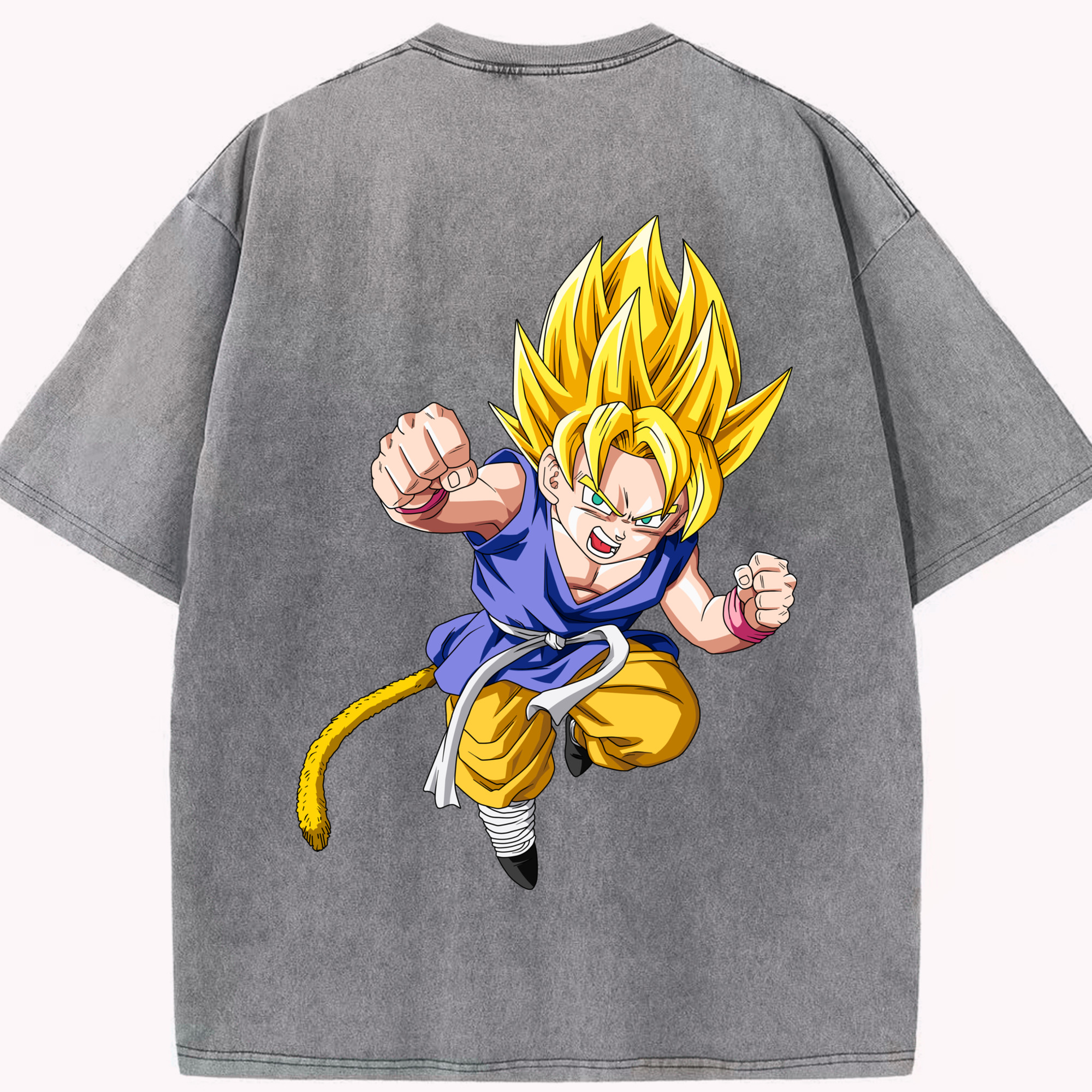 （画像用） ドラゴンボール ベジット DRAGON BALL Vegetto 綿100% ヴィンテージ風 半袖Tシャツ（背面プリント）