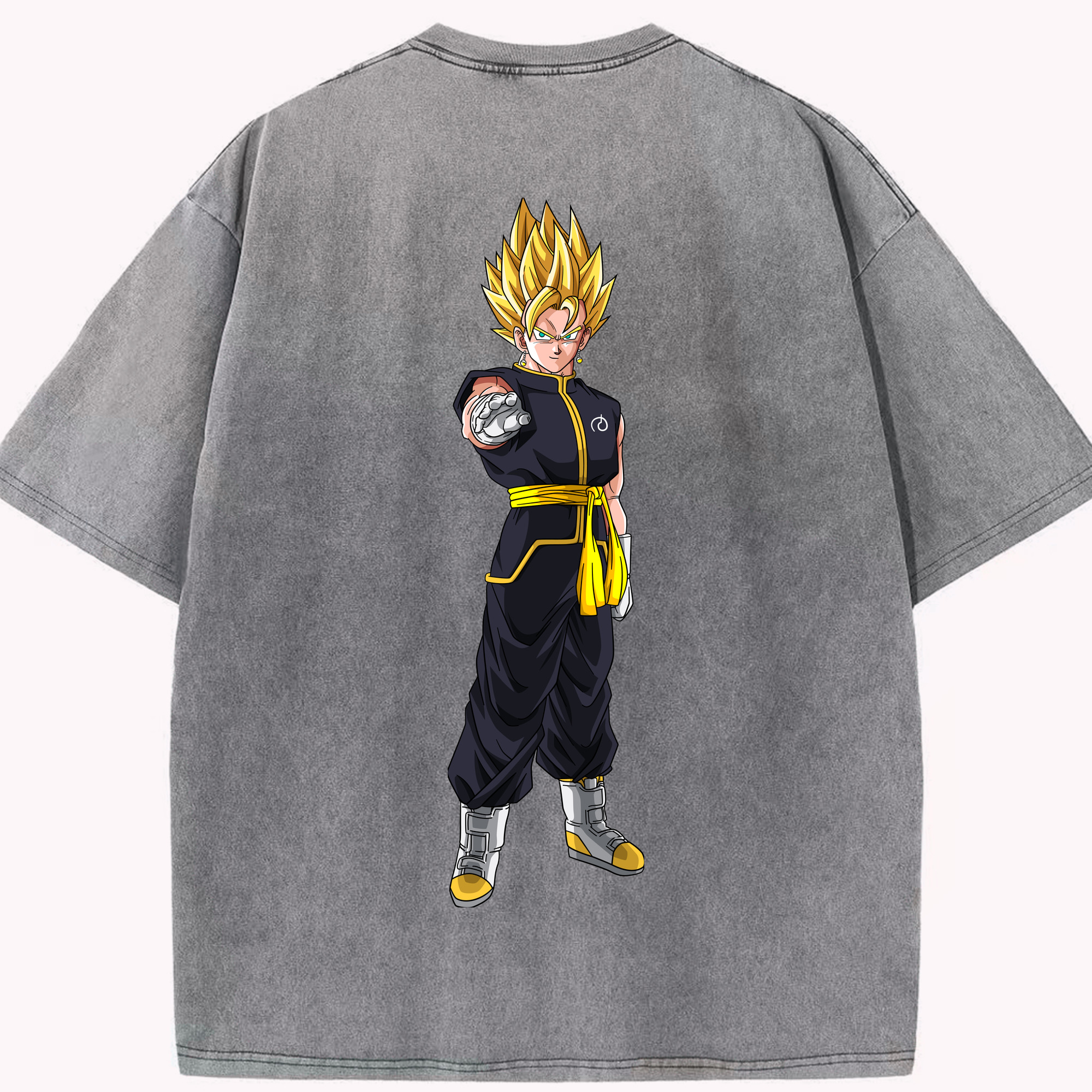 （画像用） ドラゴンボール ベジット DRAGON BALL Vegetto 綿100% ヴィンテージ風 半袖Tシャツ（背面プリント）
