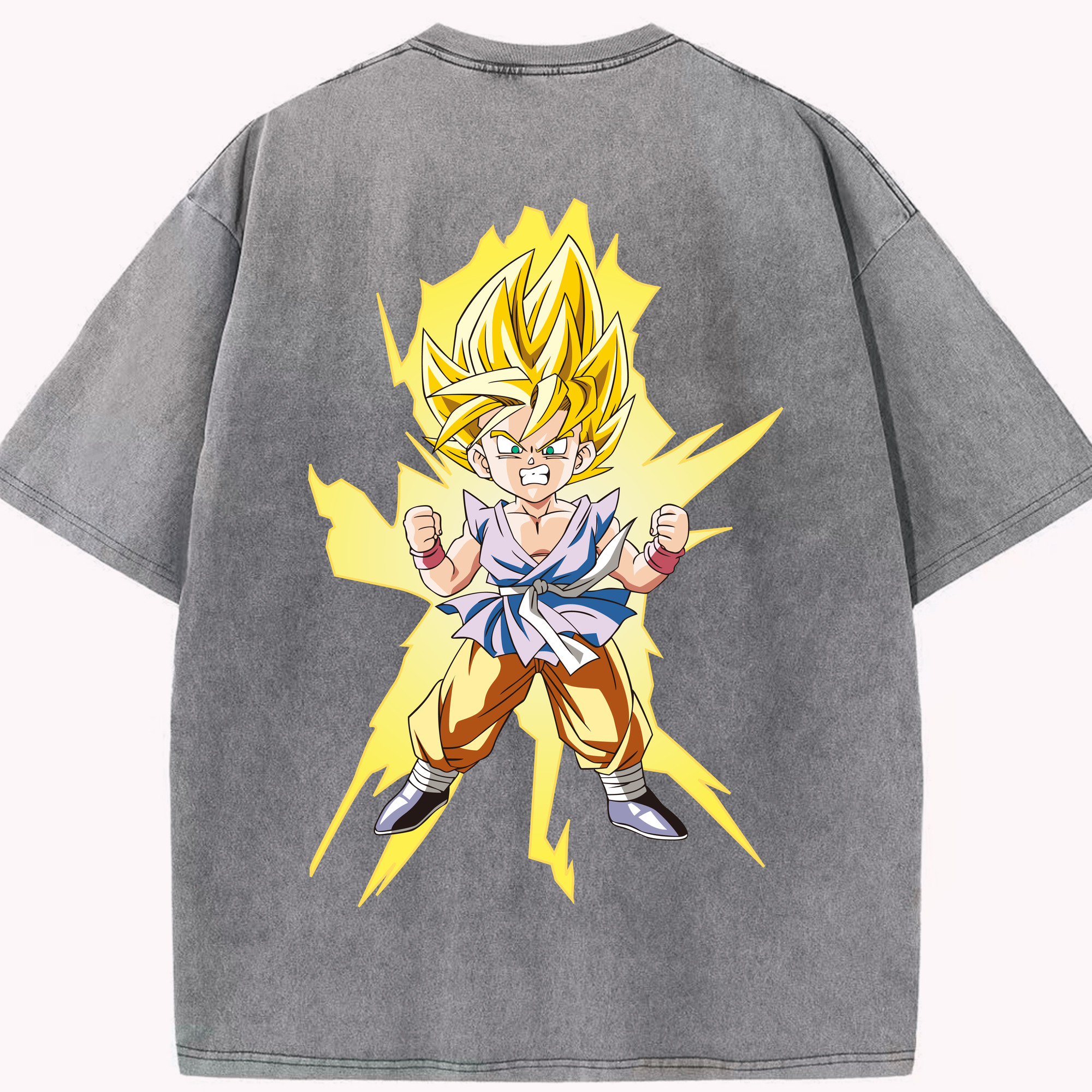 （画像用） ドラゴンボール ベジット DRAGON BALL Vegetto 綿100% ヴィンテージ風 半袖Tシャツ（背面プリント）