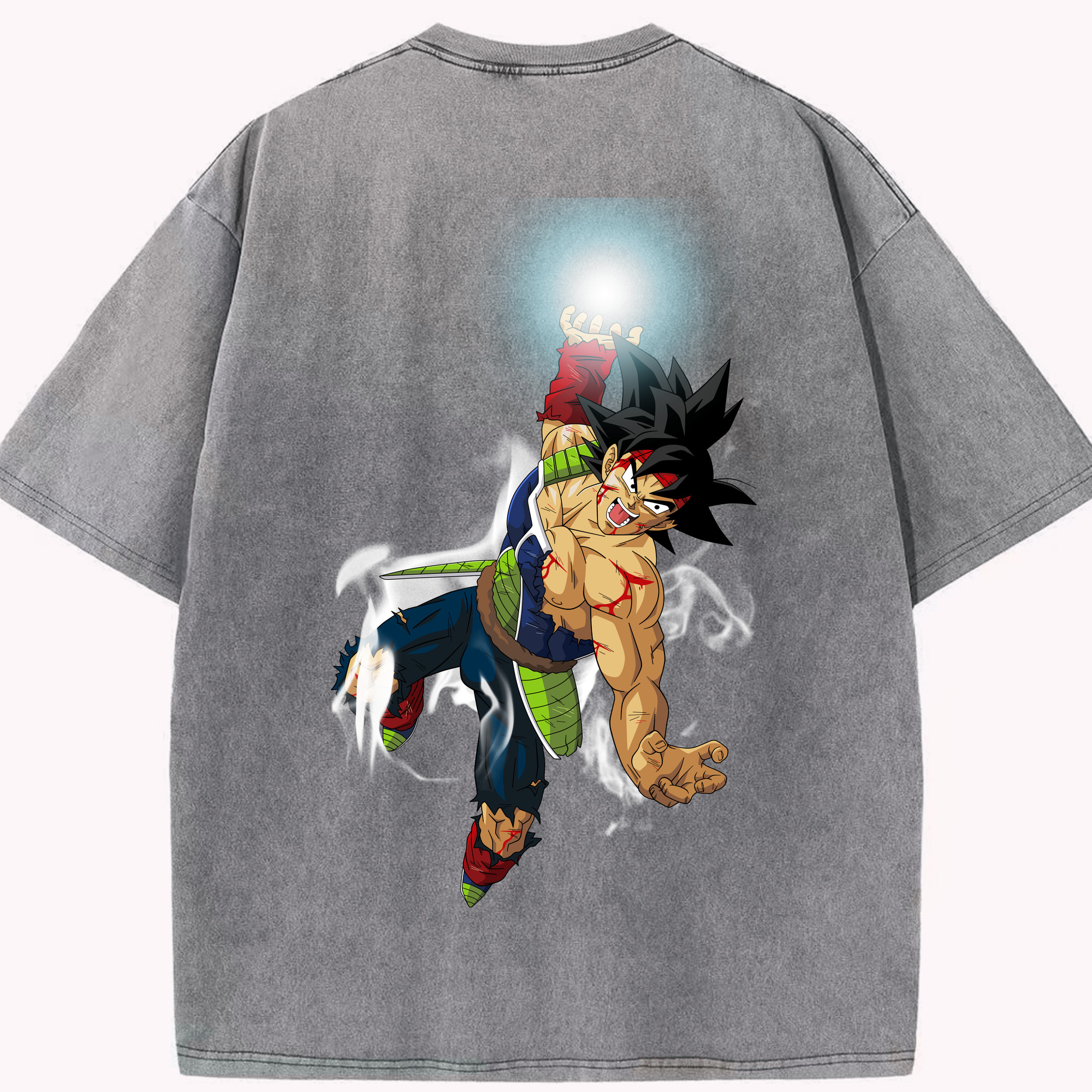 （画像用） ドラゴンボール バーダック DRAGON BALL Burdock 綿100% ヴィンテージ風 半袖Tシャツ（背面プリント）