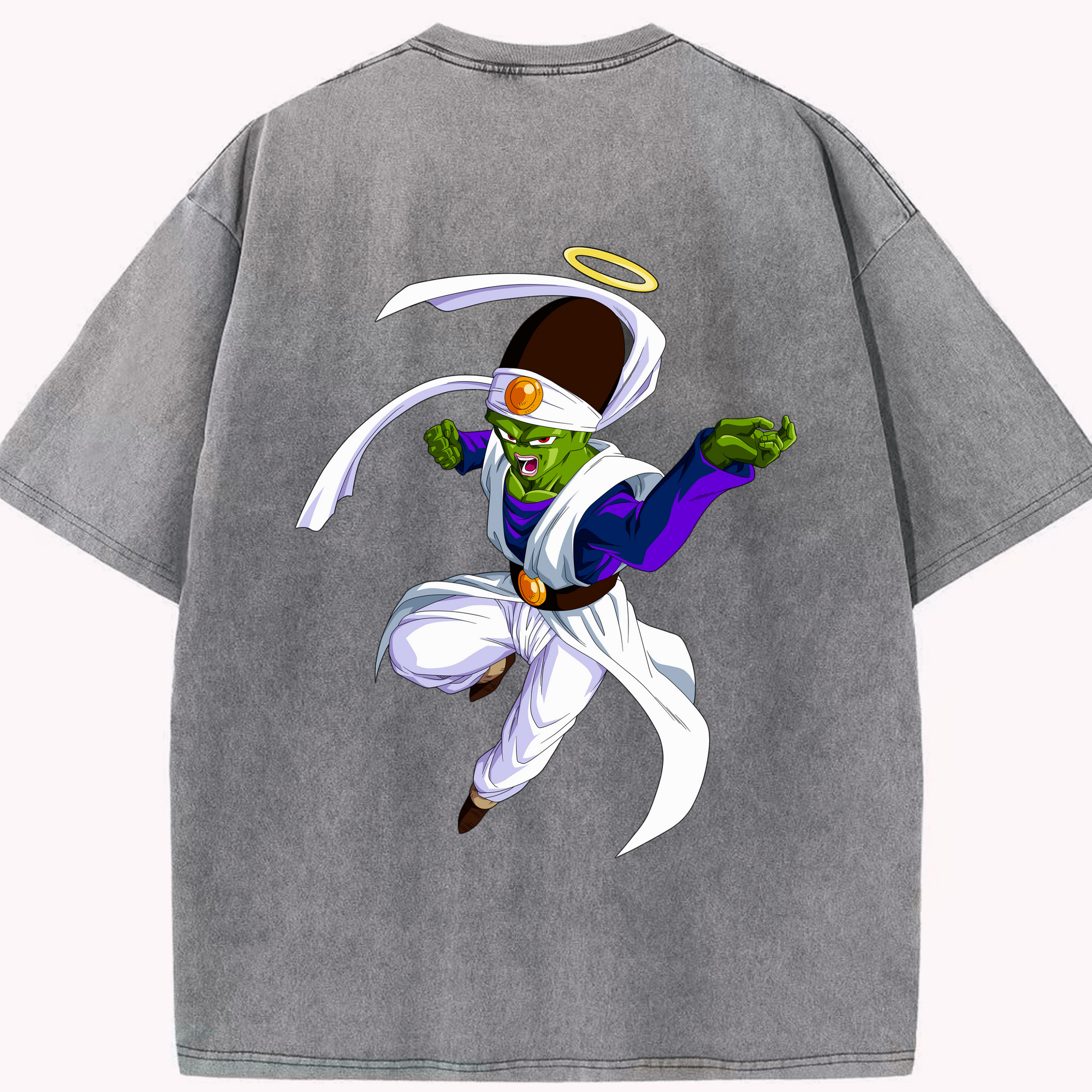（画像用） ドラゴンボール パイクーハン DRAGON BALL Pikkon 綿100% ヴィンテージ風 半袖Tシャツ（背面プリント）