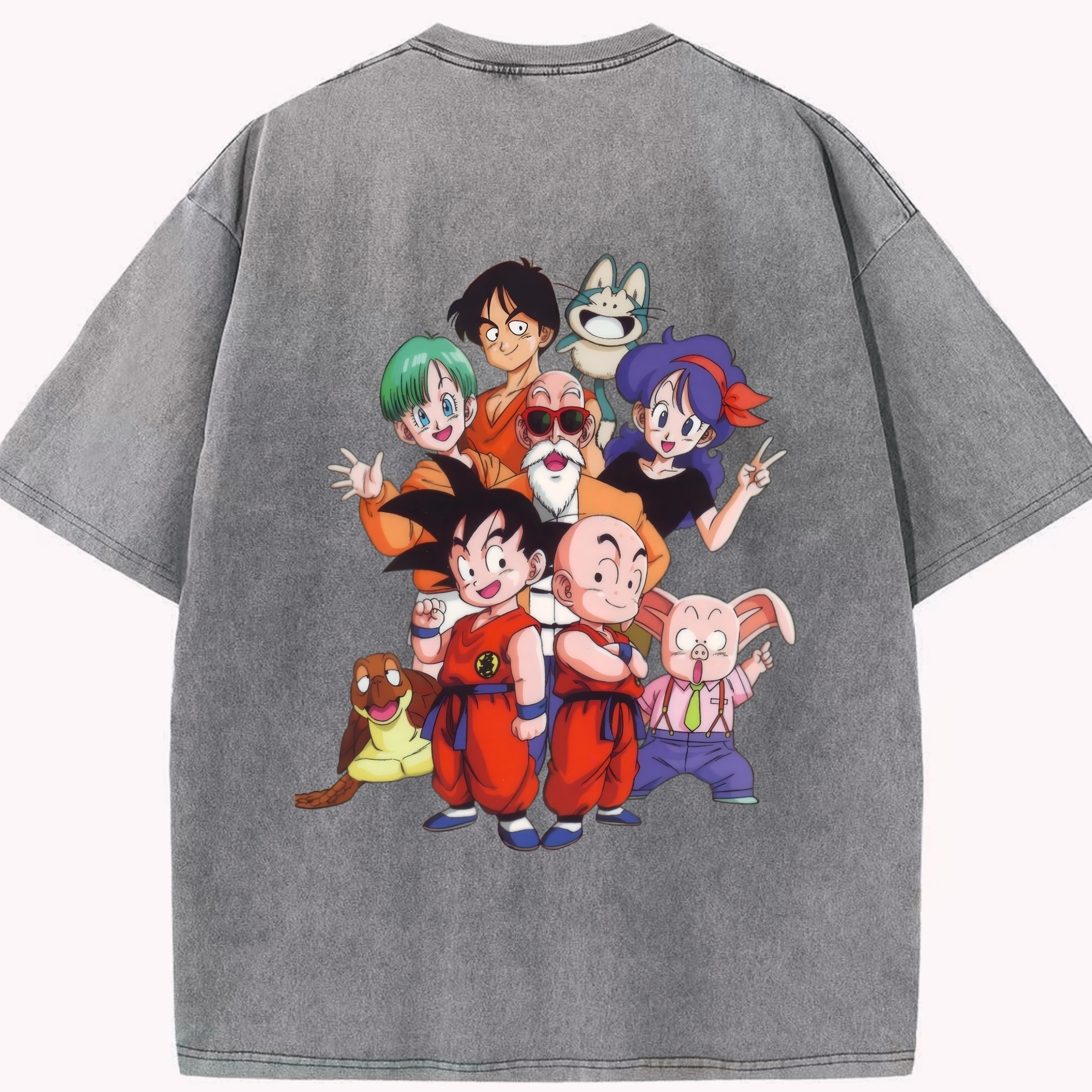 （画像用） ドラゴンボール DRAGON BALL 綿100% ヴィンテージ風 半袖Tシャツ（背面プリント）
