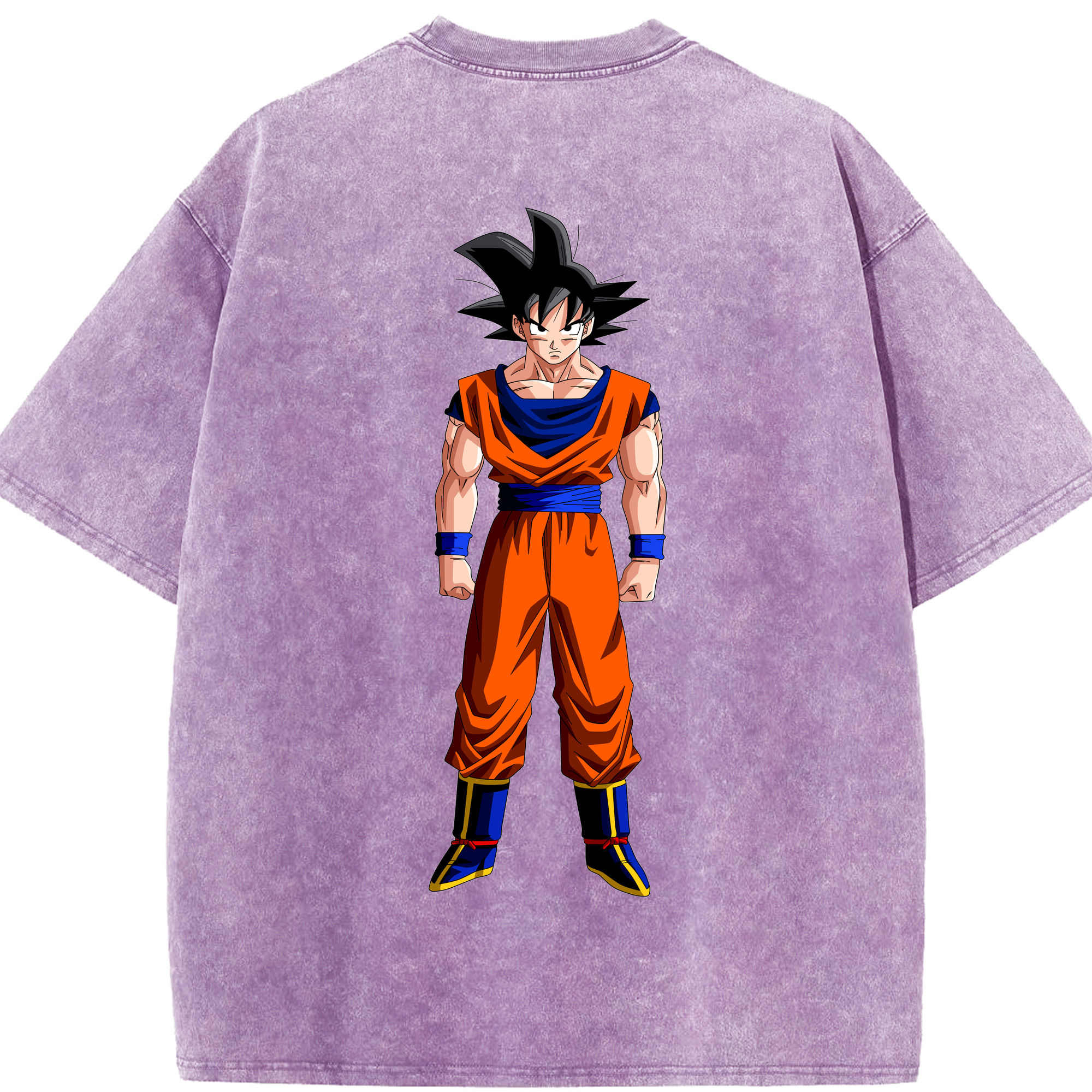 （画像用） ドラゴンボール 孫悟空（そん ごくう）Son Goku カカロット DRAGON BALL Kakarotto 綿100% ヴィンテージ風 半袖Tシャツ（背面プリント）