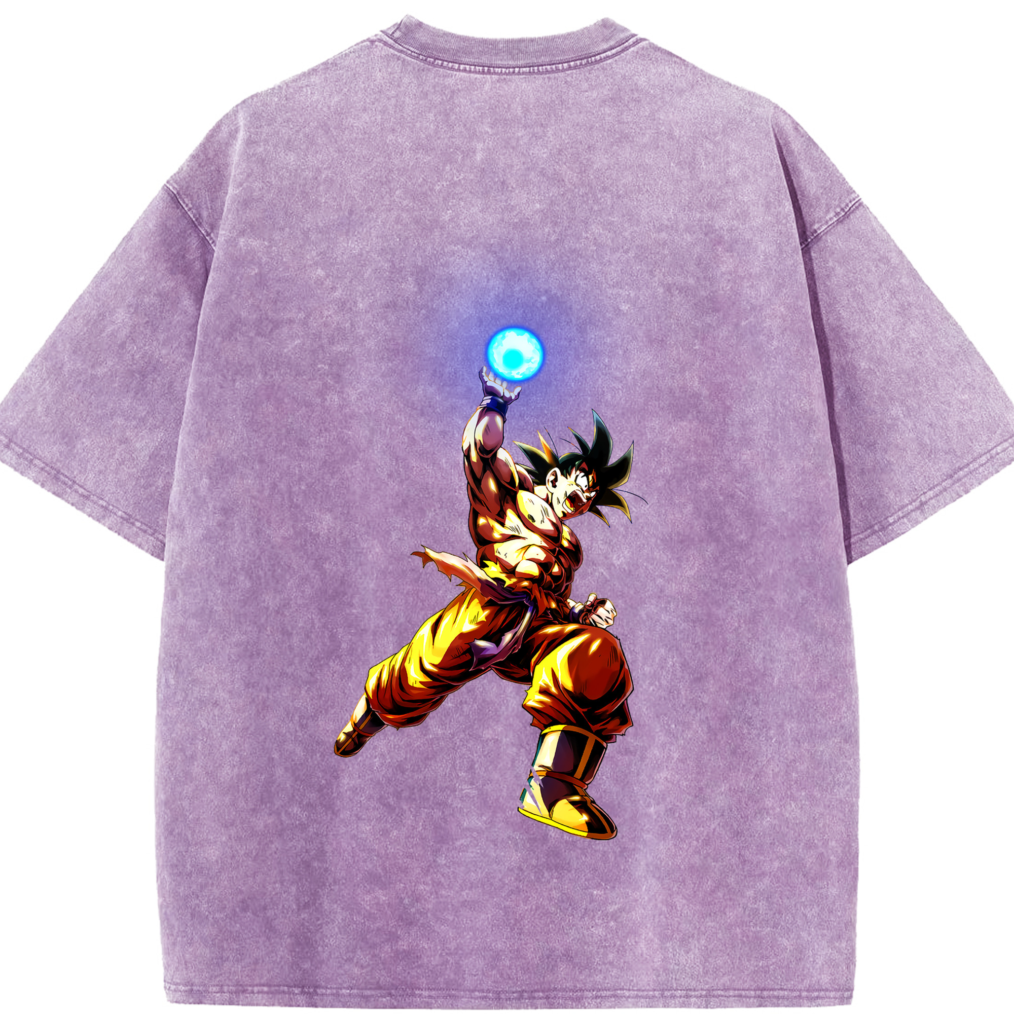 （画像用） ドラゴンボール 孫悟空（そん ごくう）Son Goku カカロット DRAGON BALL Kakarotto 綿100% ヴィンテージ風 半袖Tシャツ（背面プリント）