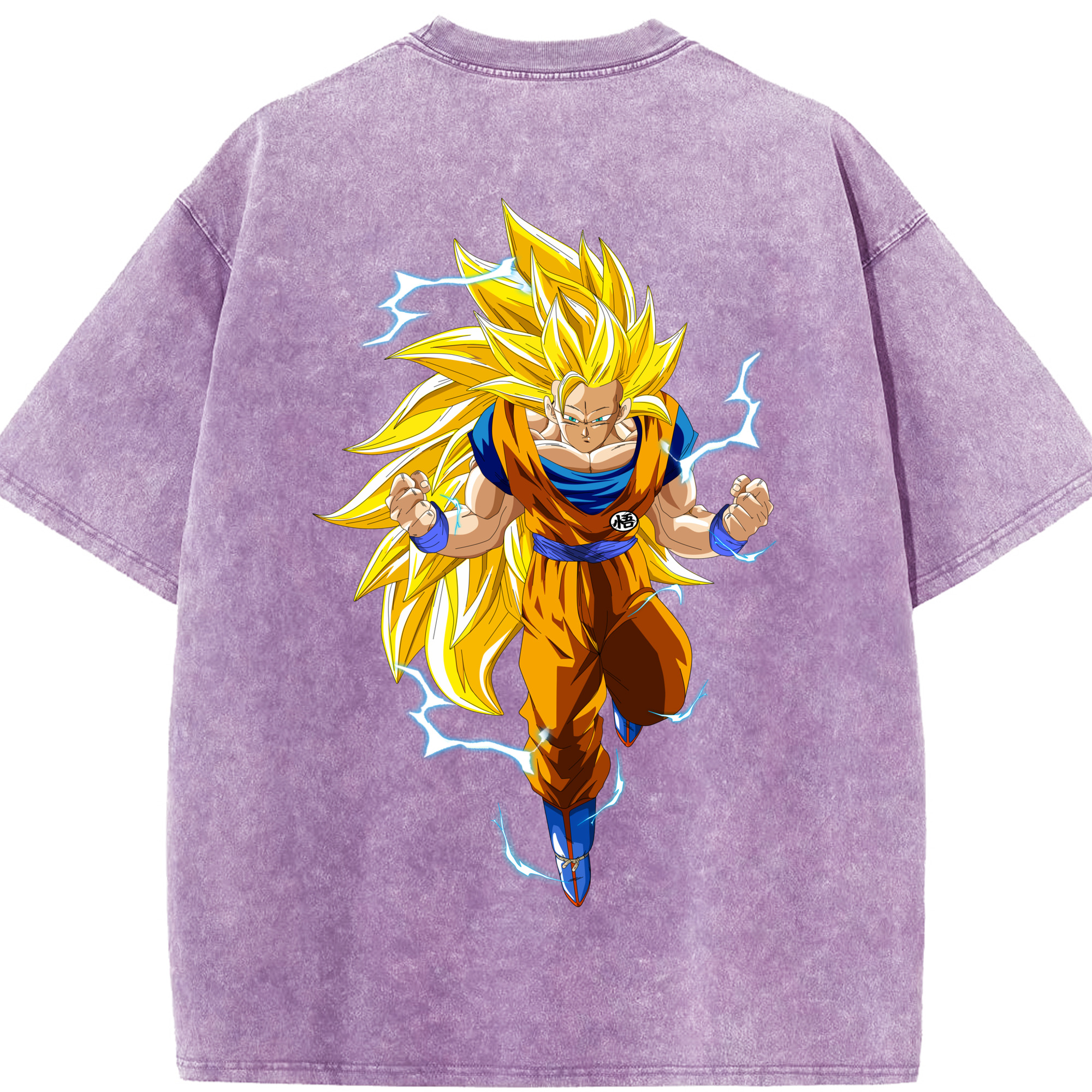 （画像用） ドラゴンボール 孫悟空（そん ごくう）Son Goku カカロット DRAGON BALL Kakarotto 綿100% ヴィンテージ風 半袖Tシャツ（背面プリント）