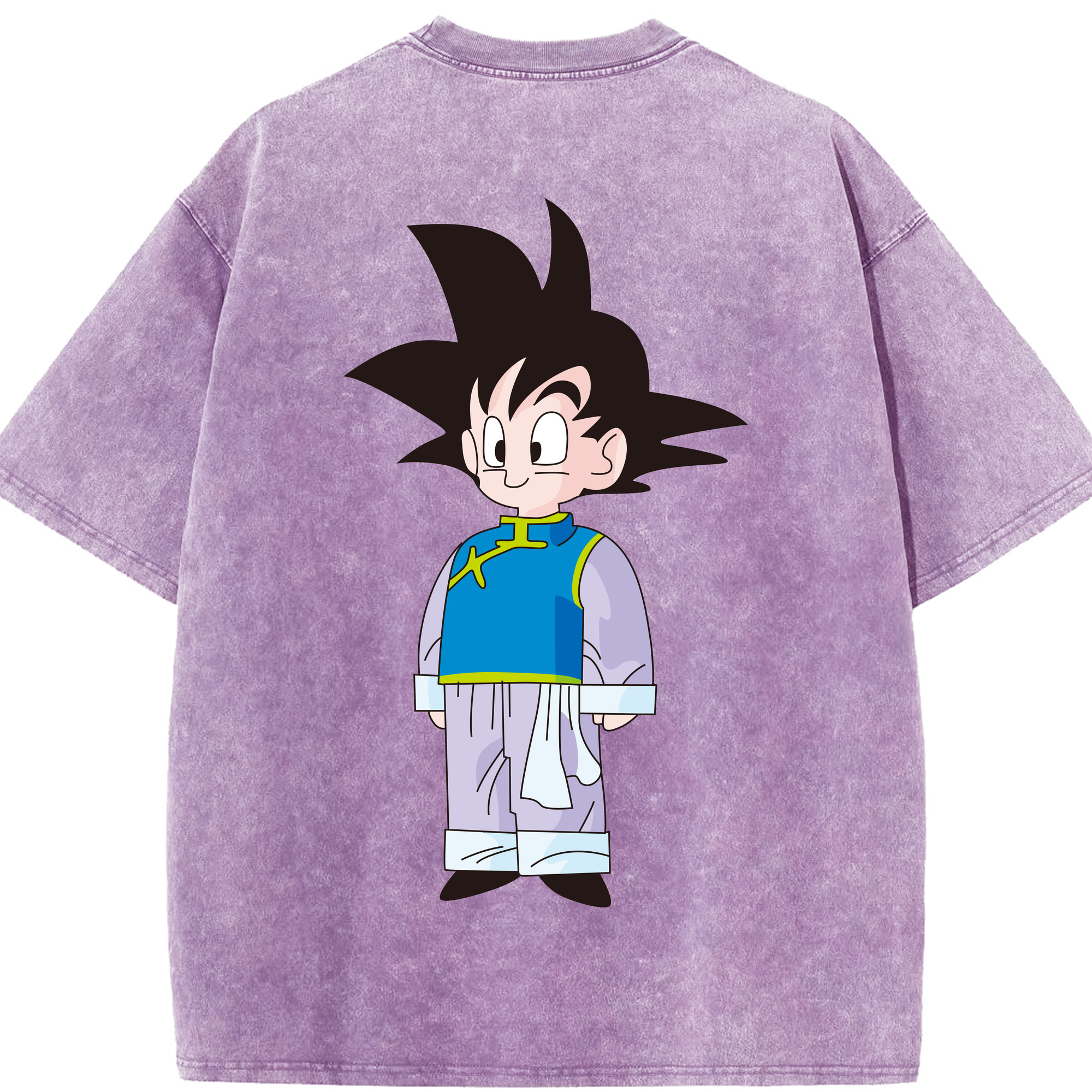 （画像用） ドラゴンボール 孫悟空（そん ごくう）Son Goku カカロット DRAGON BALL Kakarotto 綿100% ヴィンテージ風 半袖Tシャツ（背面プリント）
