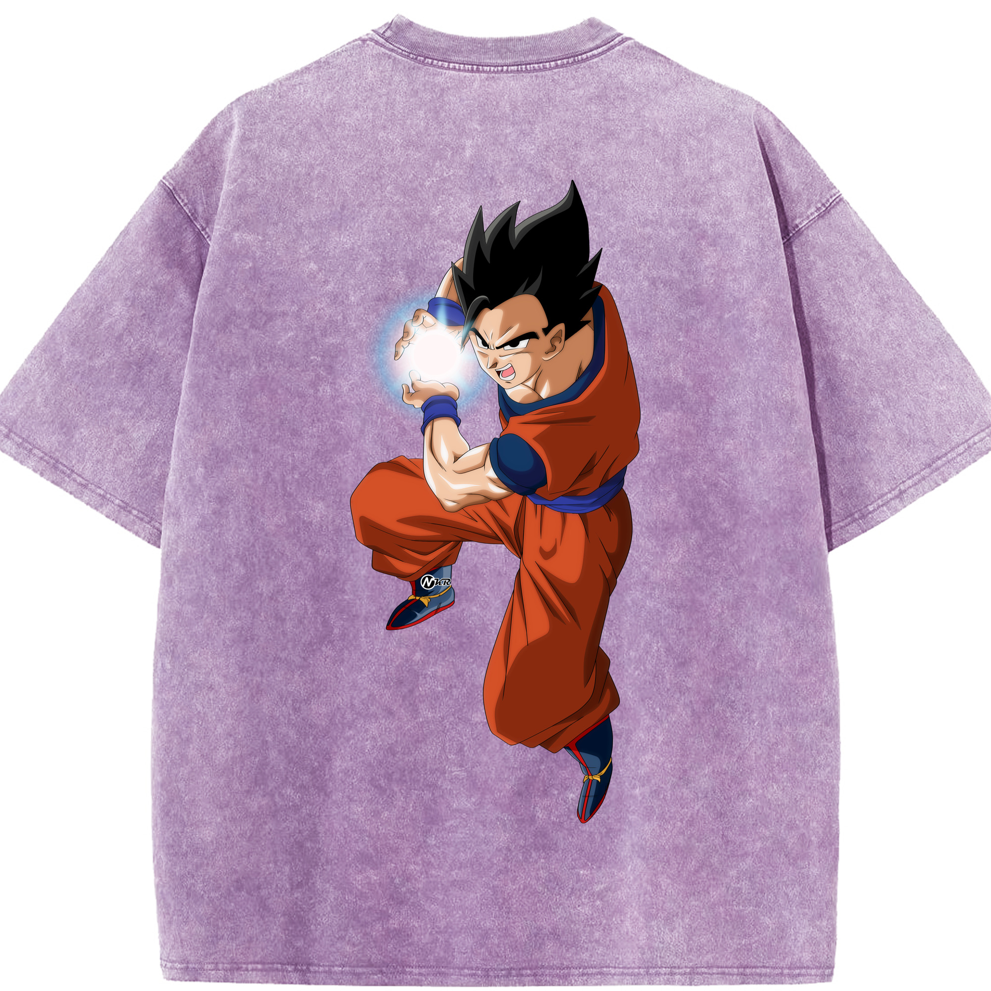 （画像用） ドラゴンボール 孫 悟飯（そんごはん）DRAGON BALL Son Gohan 綿100% ヴィンテージ風 半袖Tシャツ（背面プリント）
